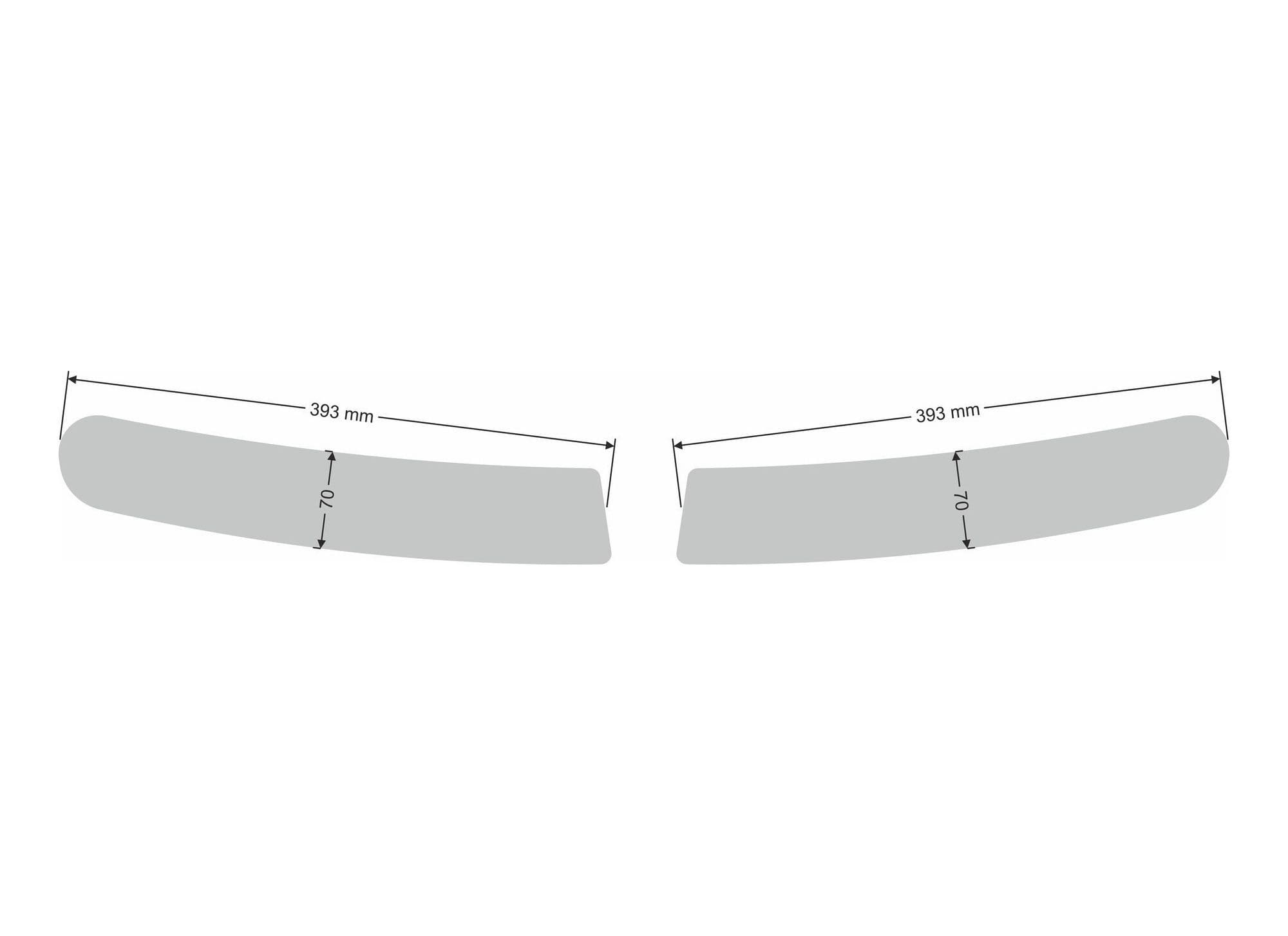 Rear bumper trim — Chrome, Stainless steel, Polished