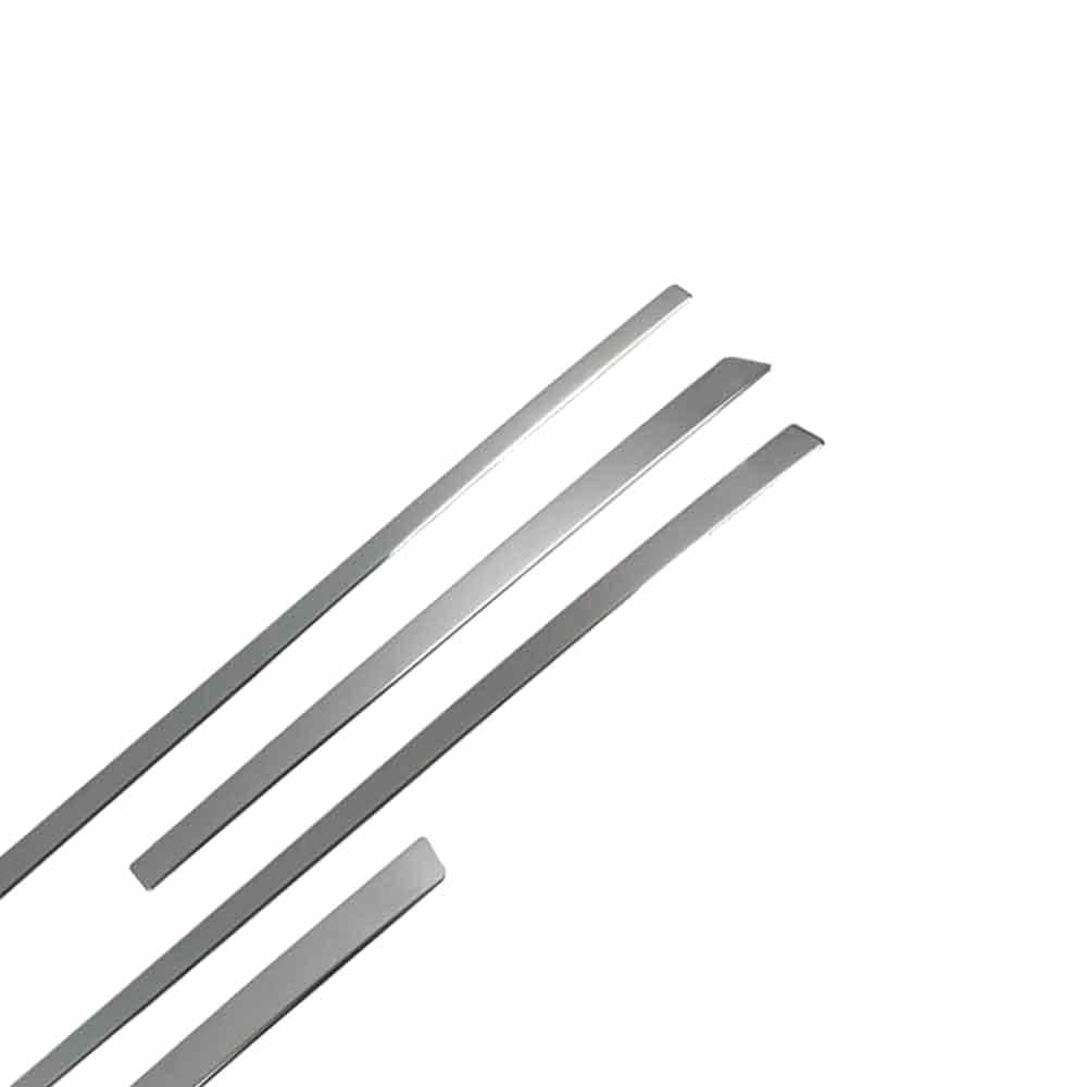 Moulures de portes latérales — Chrome, Acier inoxydable, Poli