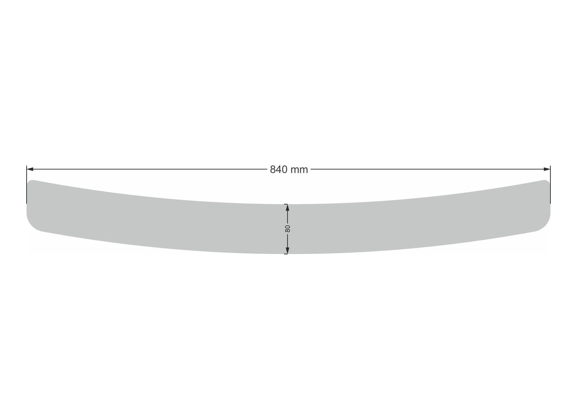 Rear bumper trim — Chrome, Stainless steel, Polished
