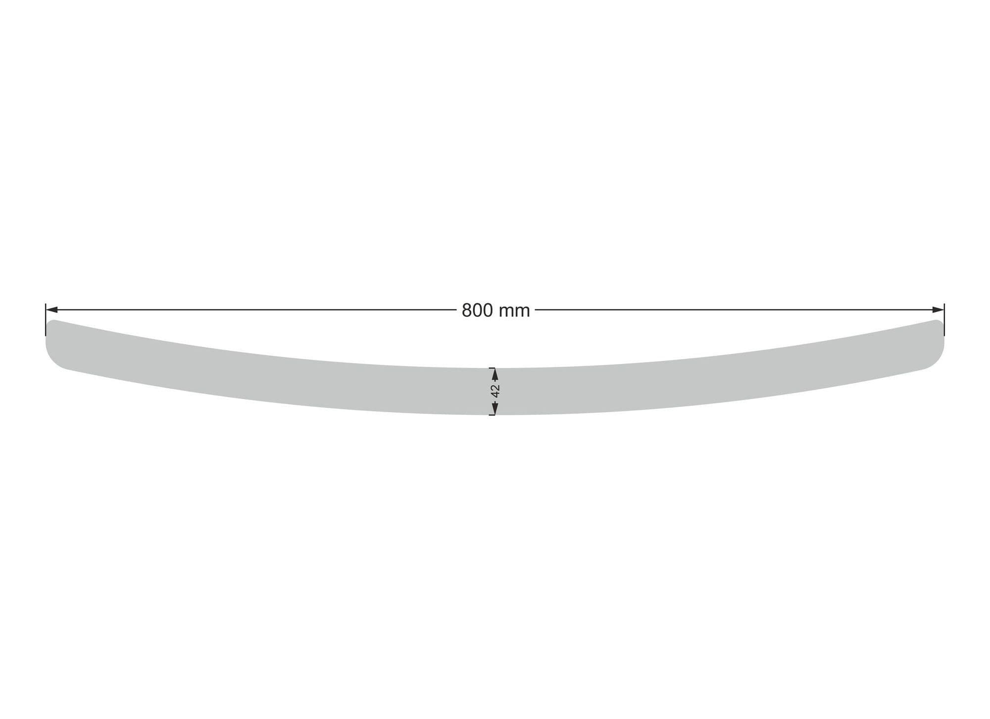 Rear bumper trim — Chrome, Stainless steel, Polished