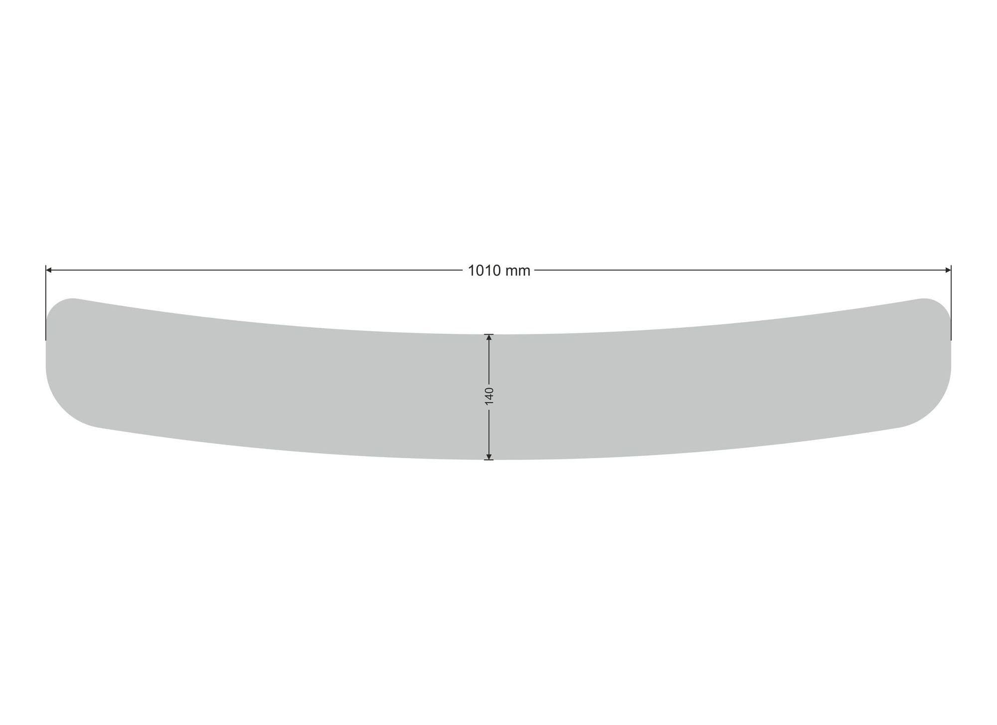 Rear bumper trim — Chrome, Stainless steel, Polished