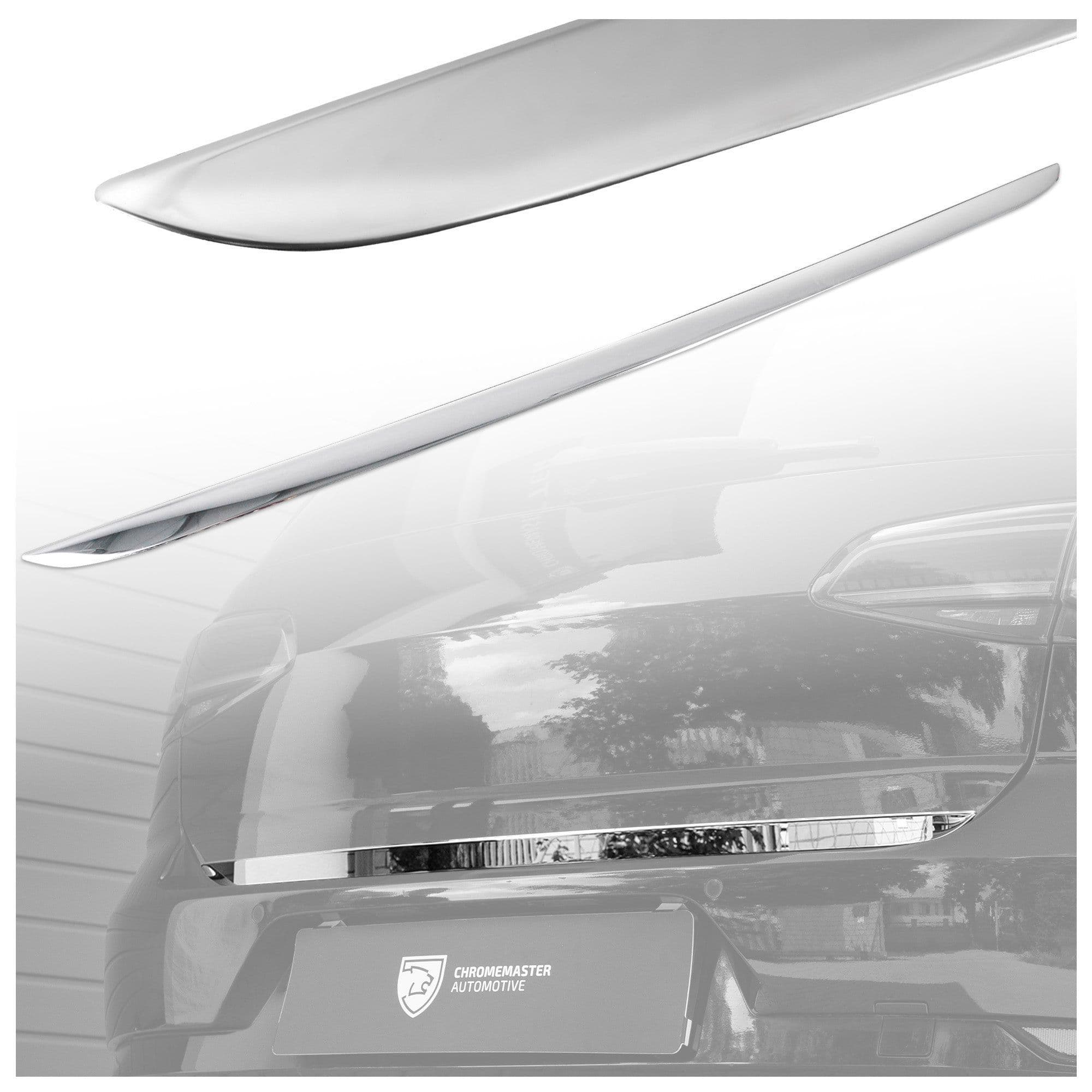Rear tailgate edge trim — Chrome, Stainless steel, Polished