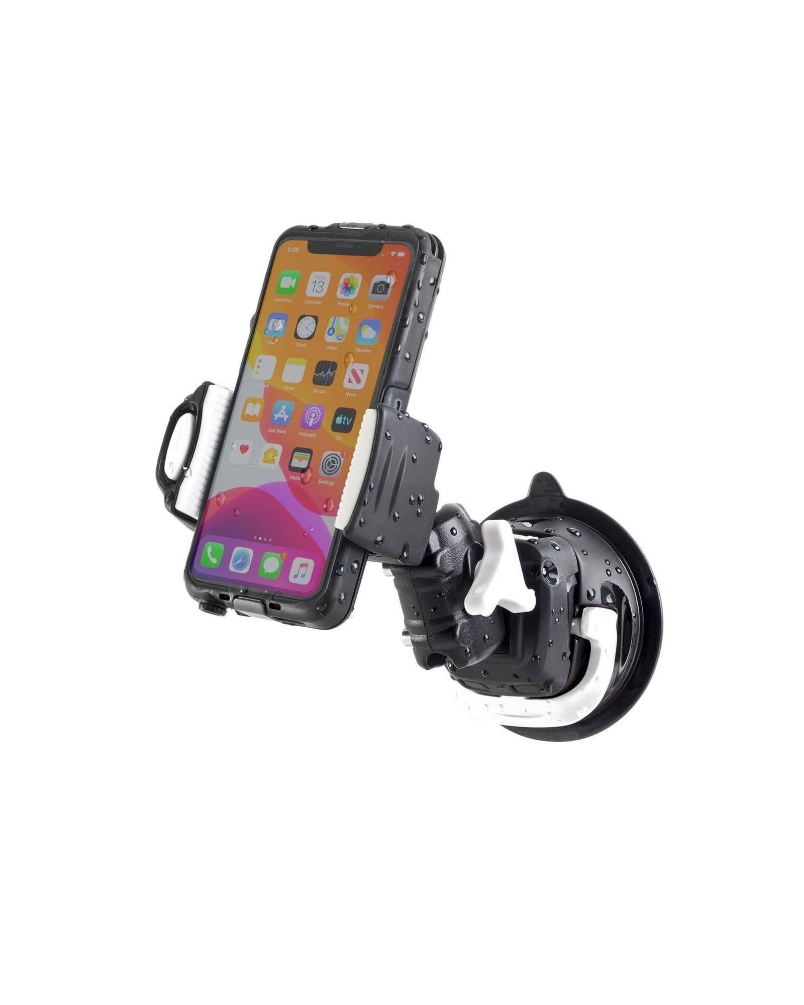 Mounting kit for phone with multi-position adapter with suction cup ROKK Mini — Black, Aluminum | Plastic, Matte