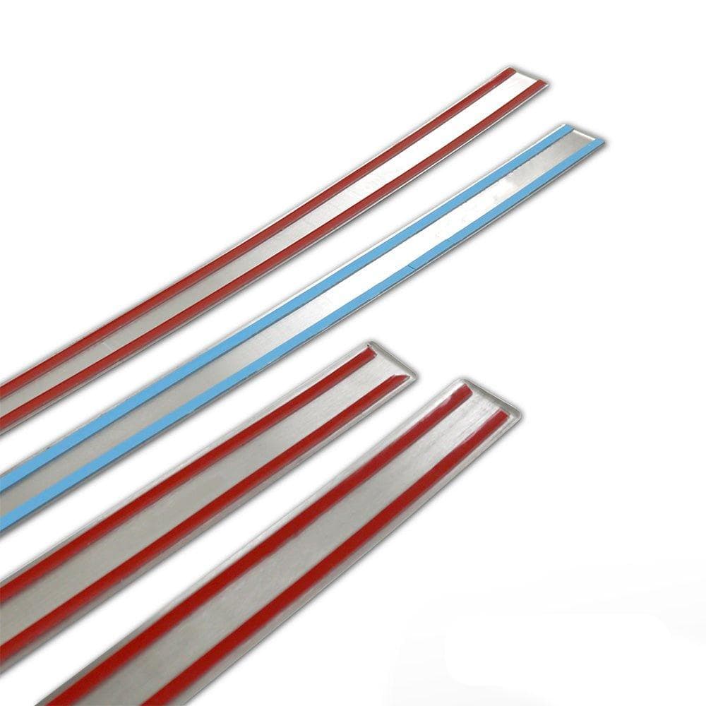 Moulures de portes latérales — Chrome, Acier inoxydable, Poli