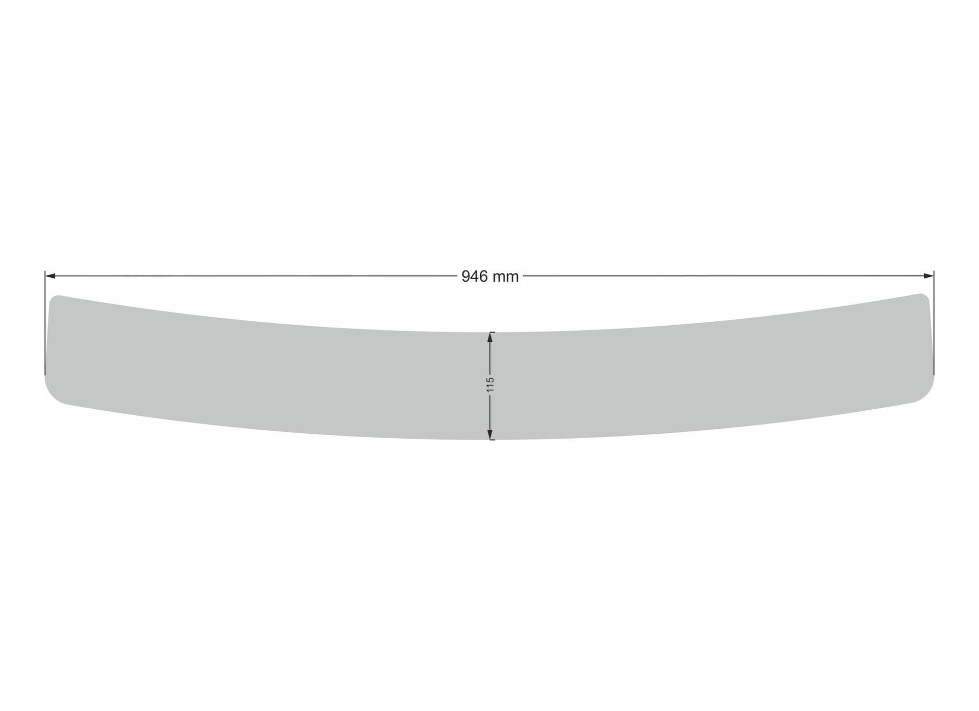 Rear bumper trim — Chrome, Stainless steel, Polished