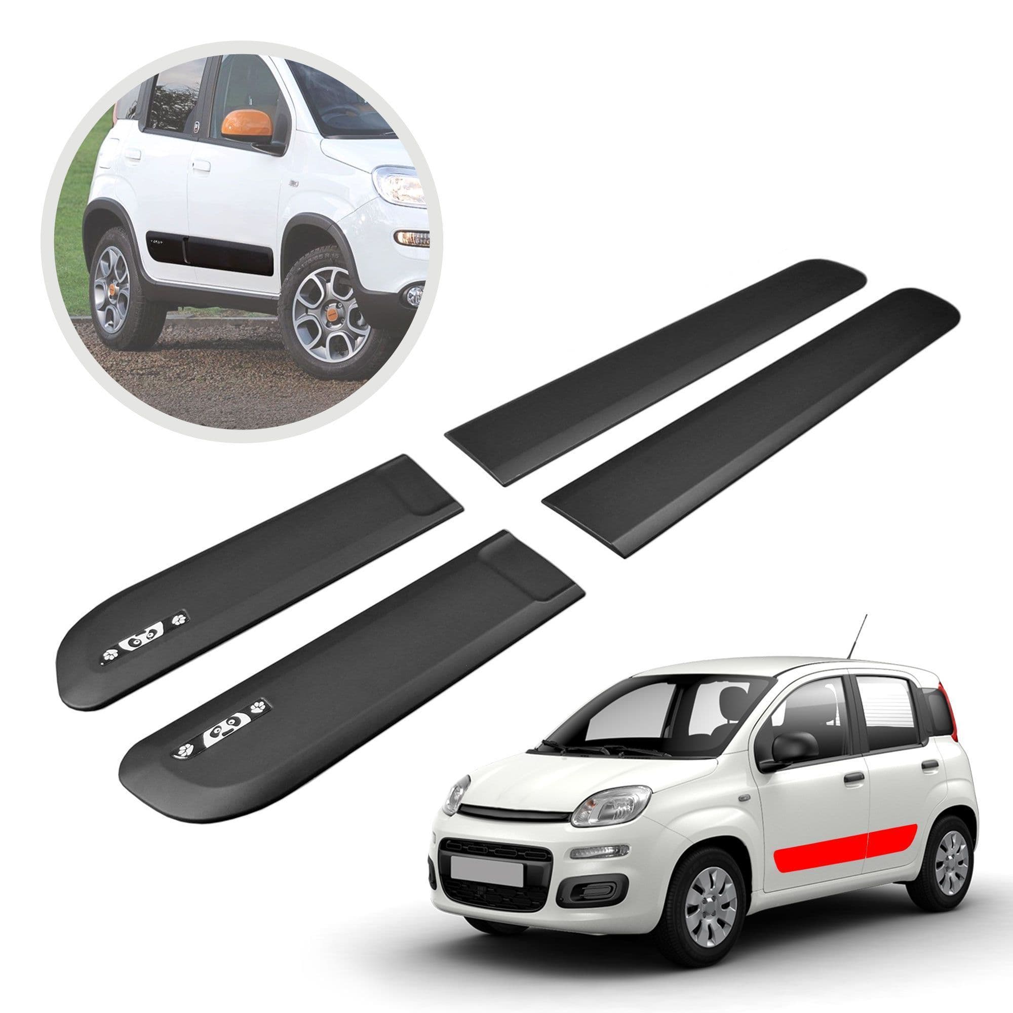 Side door trims — Black, Polyurethane composite PU, Matte
