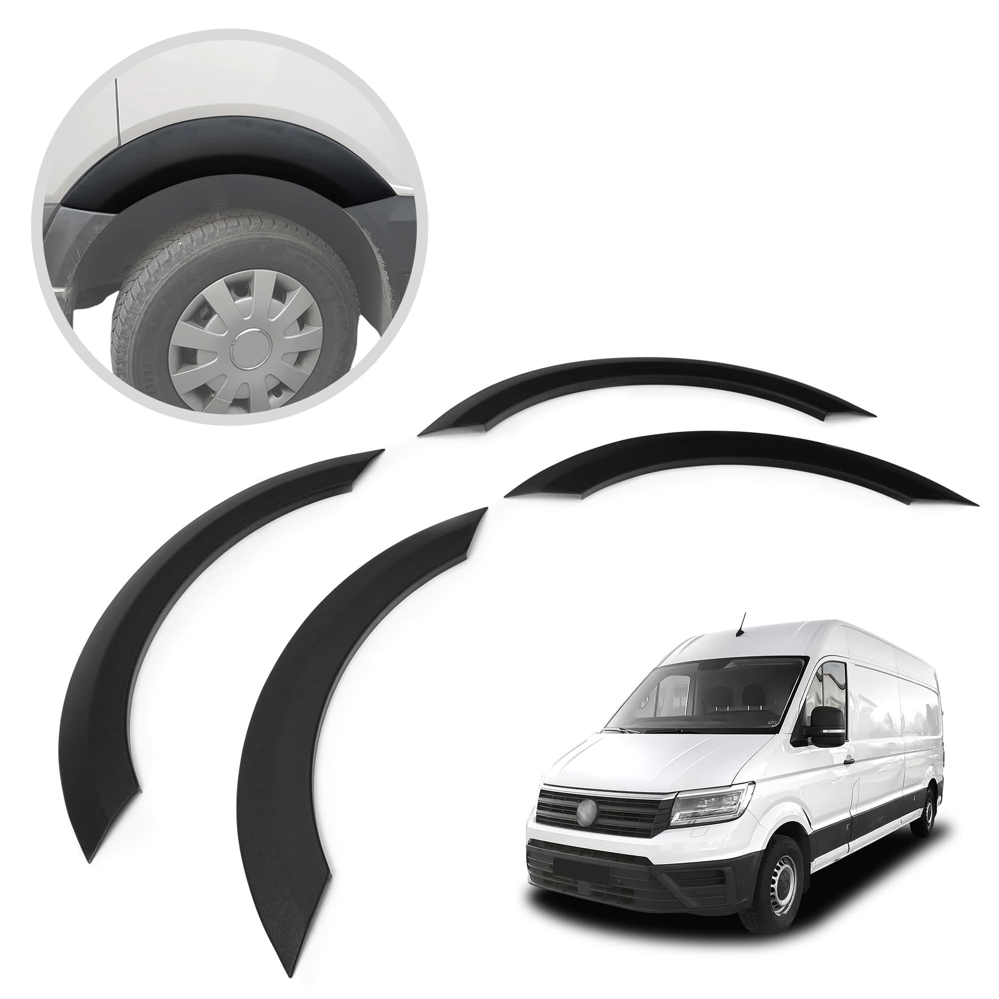 Wheel arch extensions — Black, ABS plastic, Matte