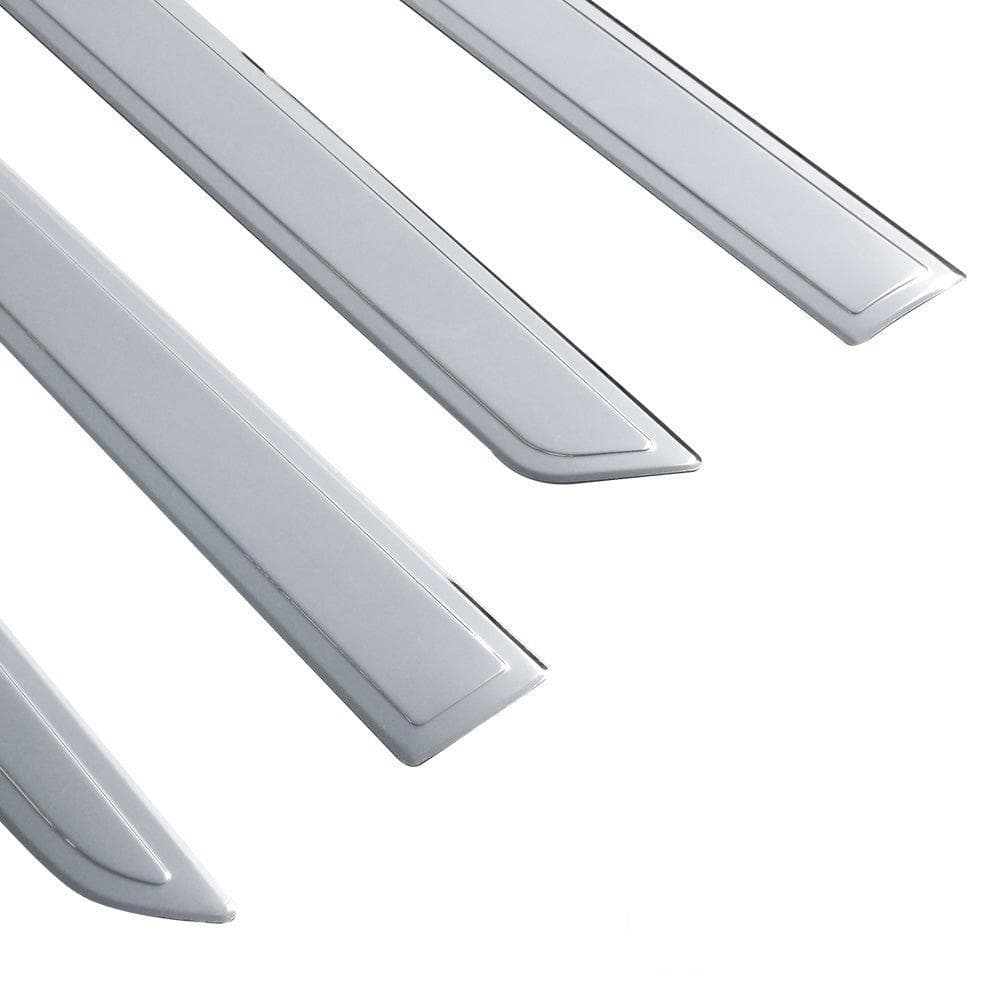 Moulures de portes latérales — Chrome, Acier inoxydable, Poli