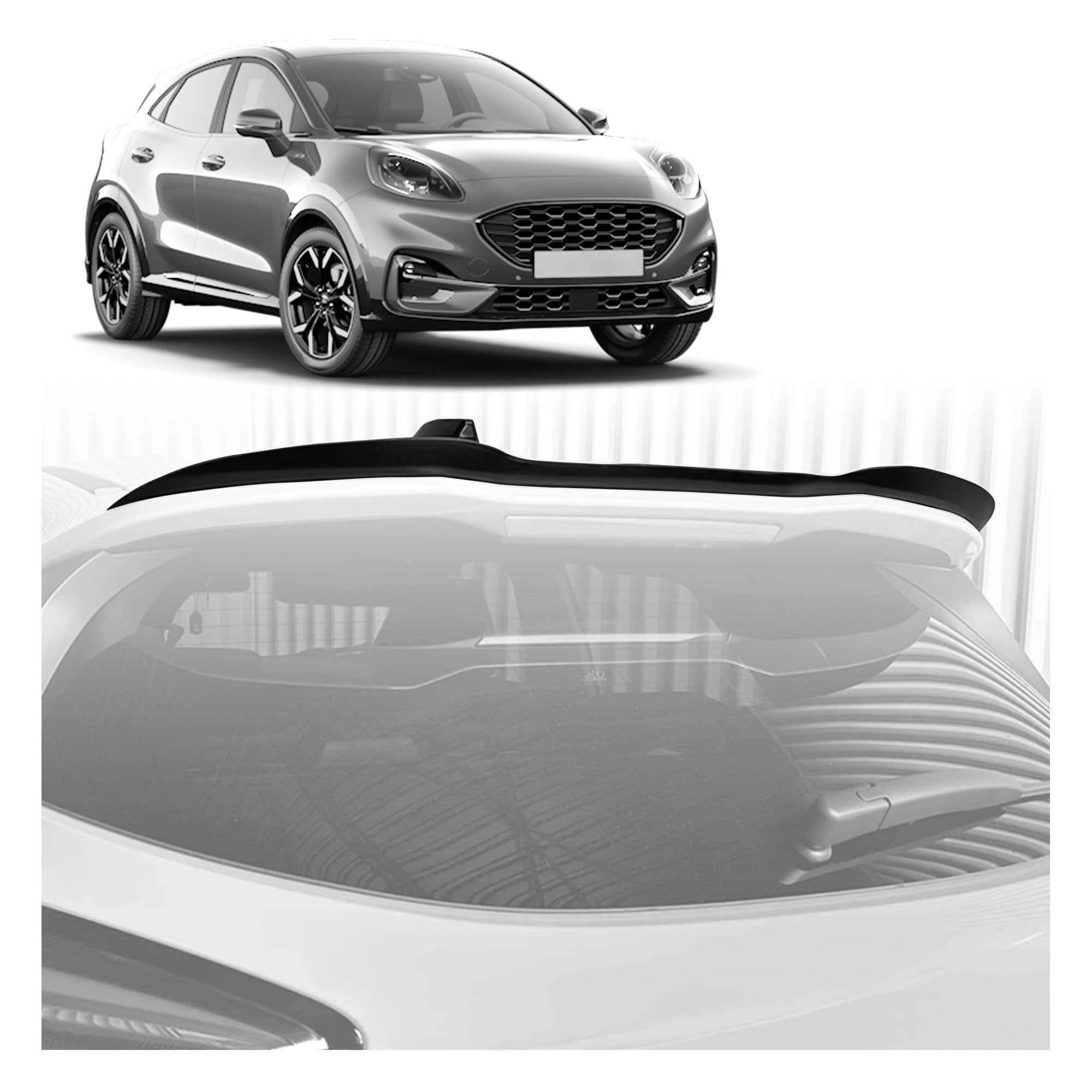 Roof spoiler cover — Black, ABS plastic, Shiny
