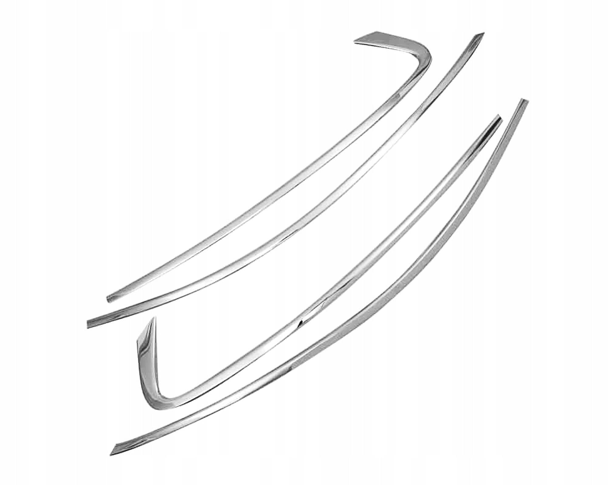 Moulures au-dessus des vitres latérales — Chrome, Acier inoxydable, Poli