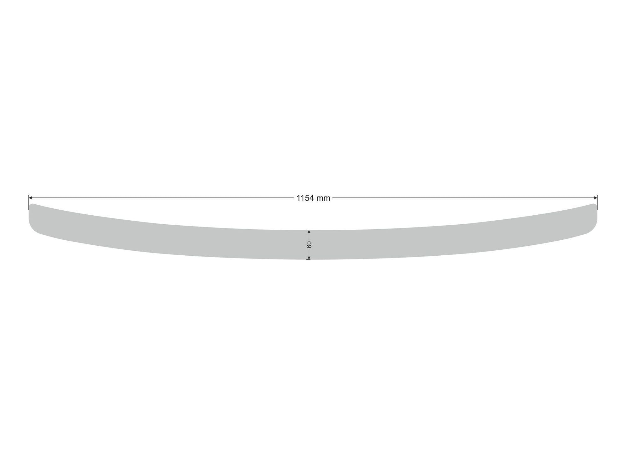 Rear bumper trim — Chrome, Stainless steel, Polished