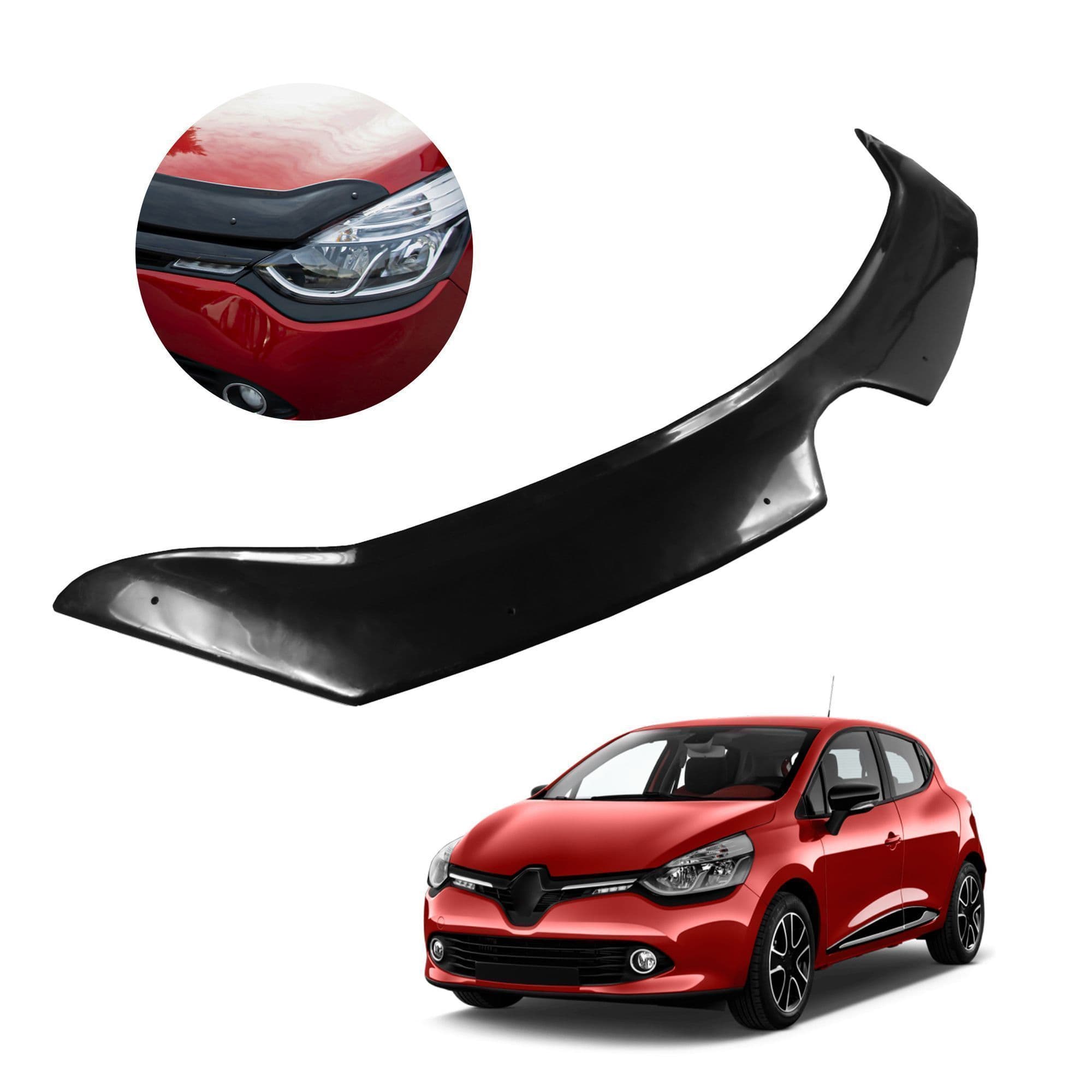 Bonnet guard — Black, ABS plastic, Shiny