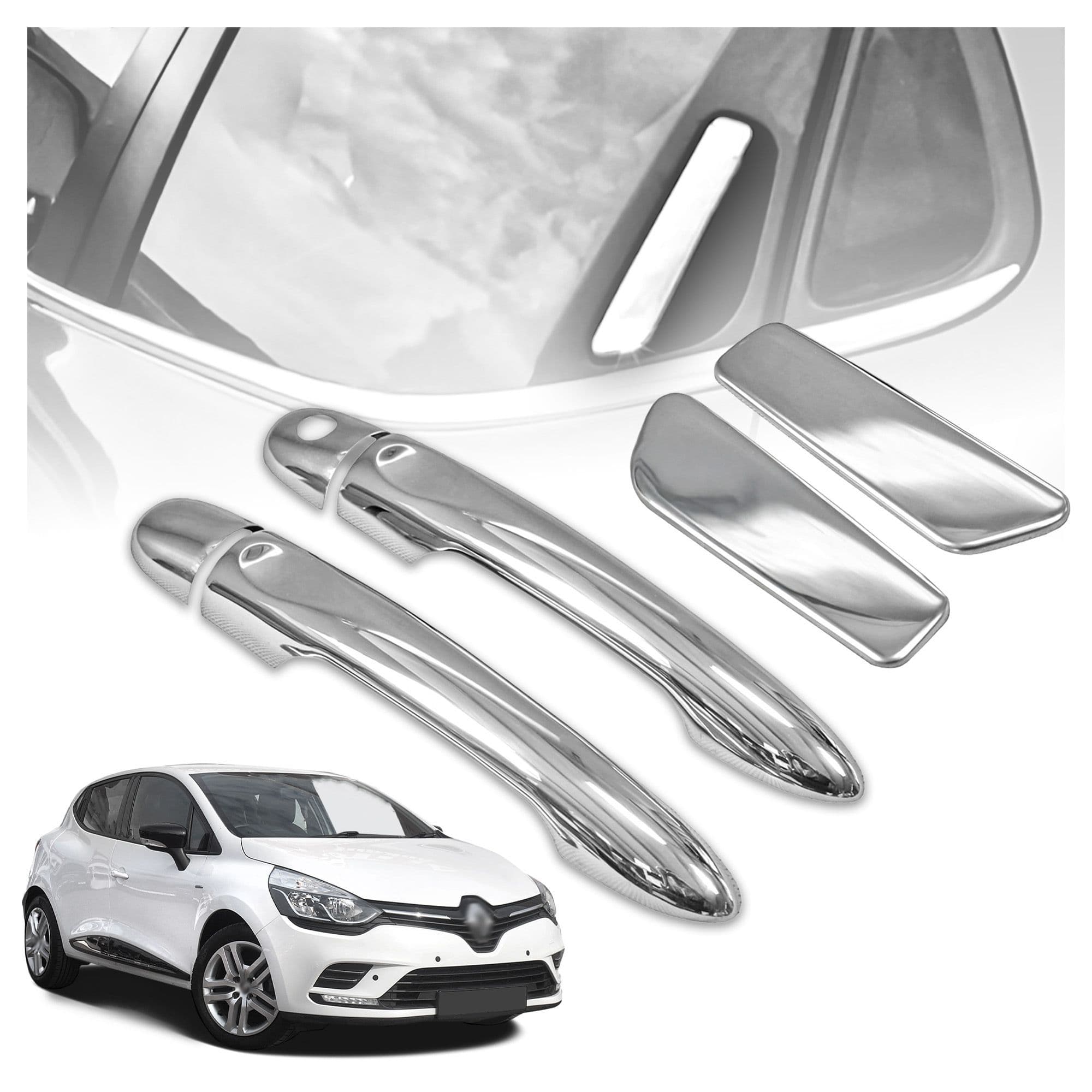 Handle covers — Chrome, Stainless steel, Polished