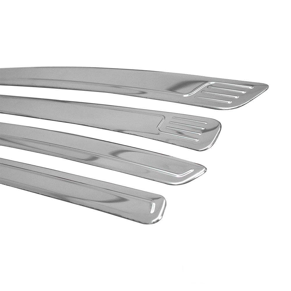 Moulures de portes latérales — Chrome, Acier inoxydable, Poli