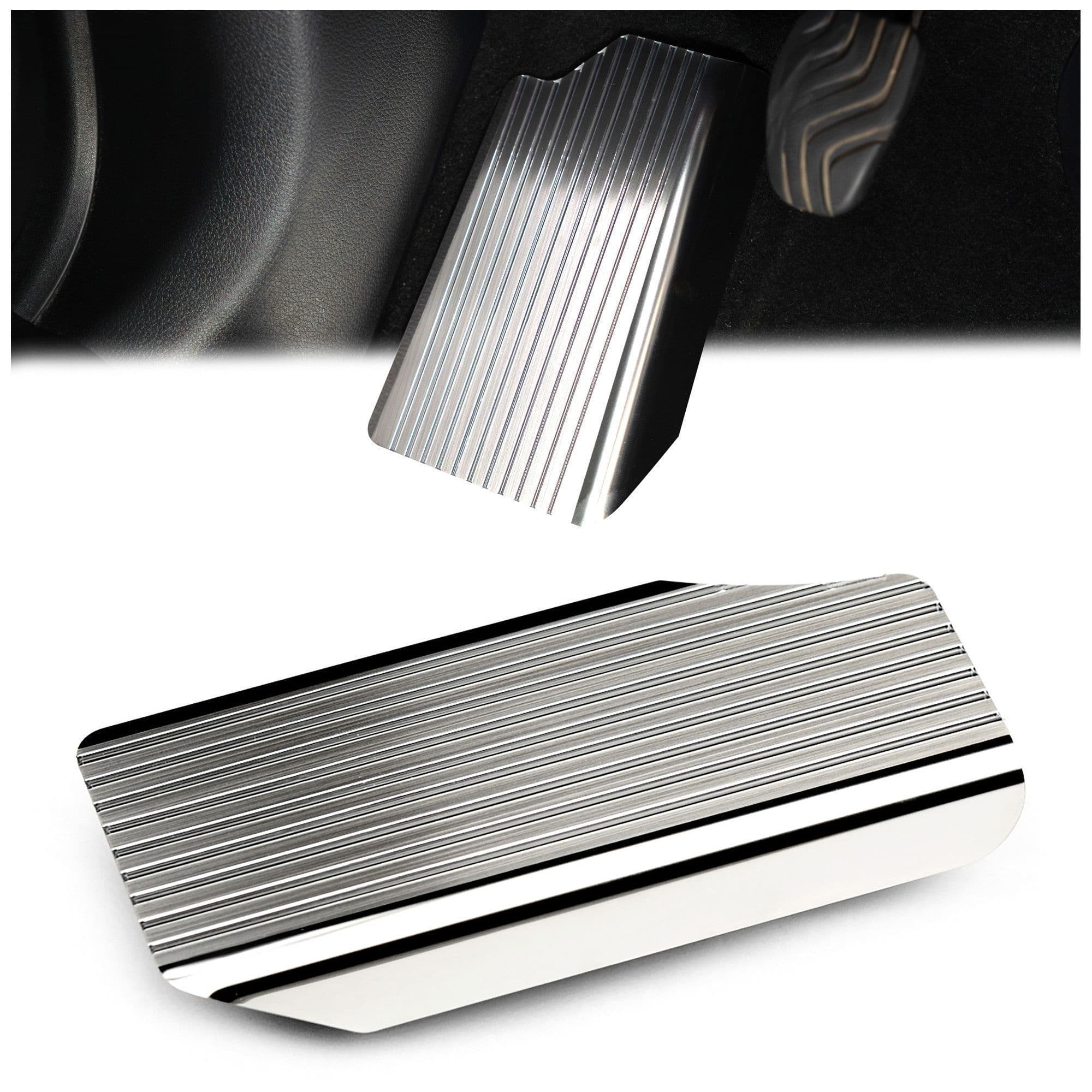 Footrest plate — Silver, Stainless steel, Brushed