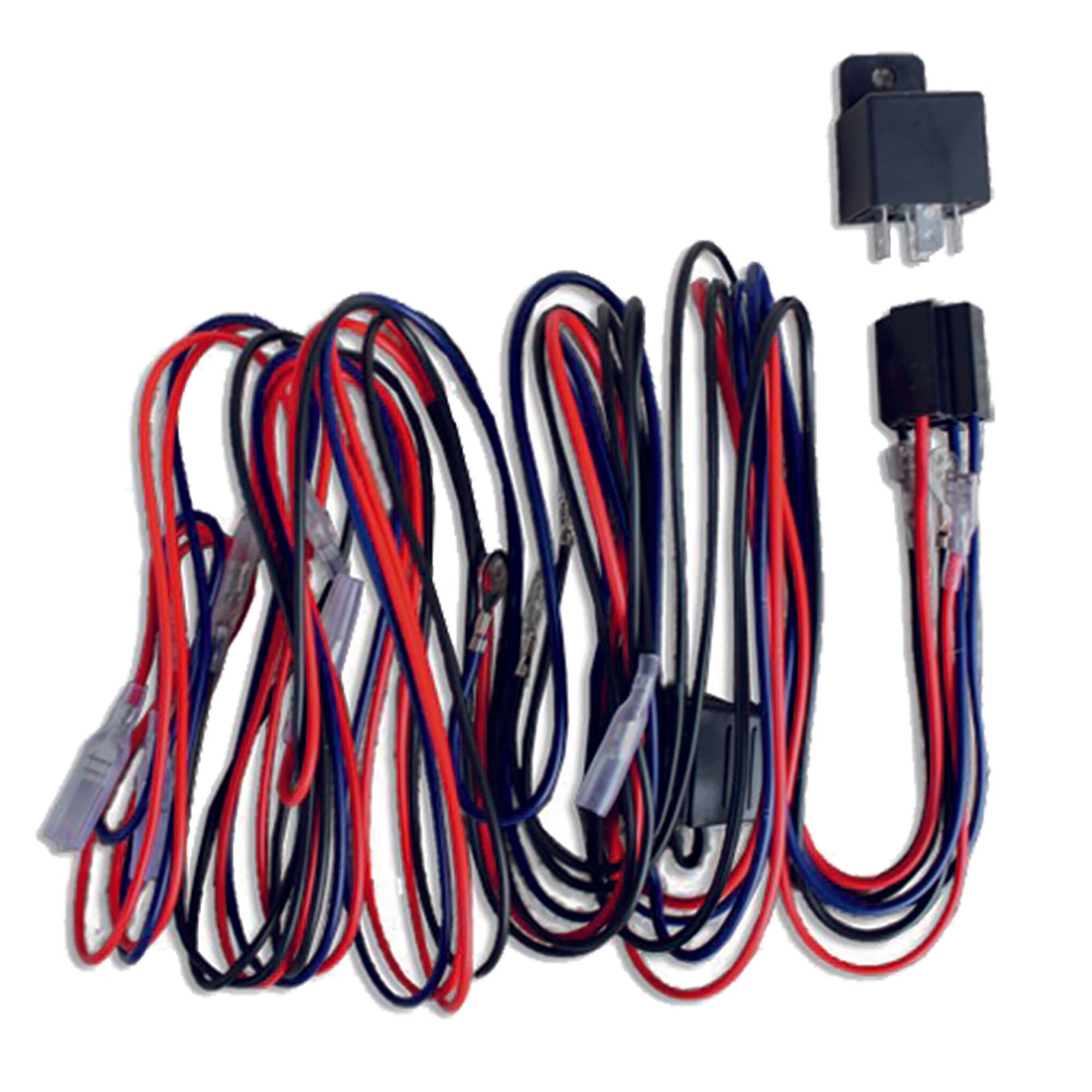 Wiring kit for 3 lamps, relay, inline fuse