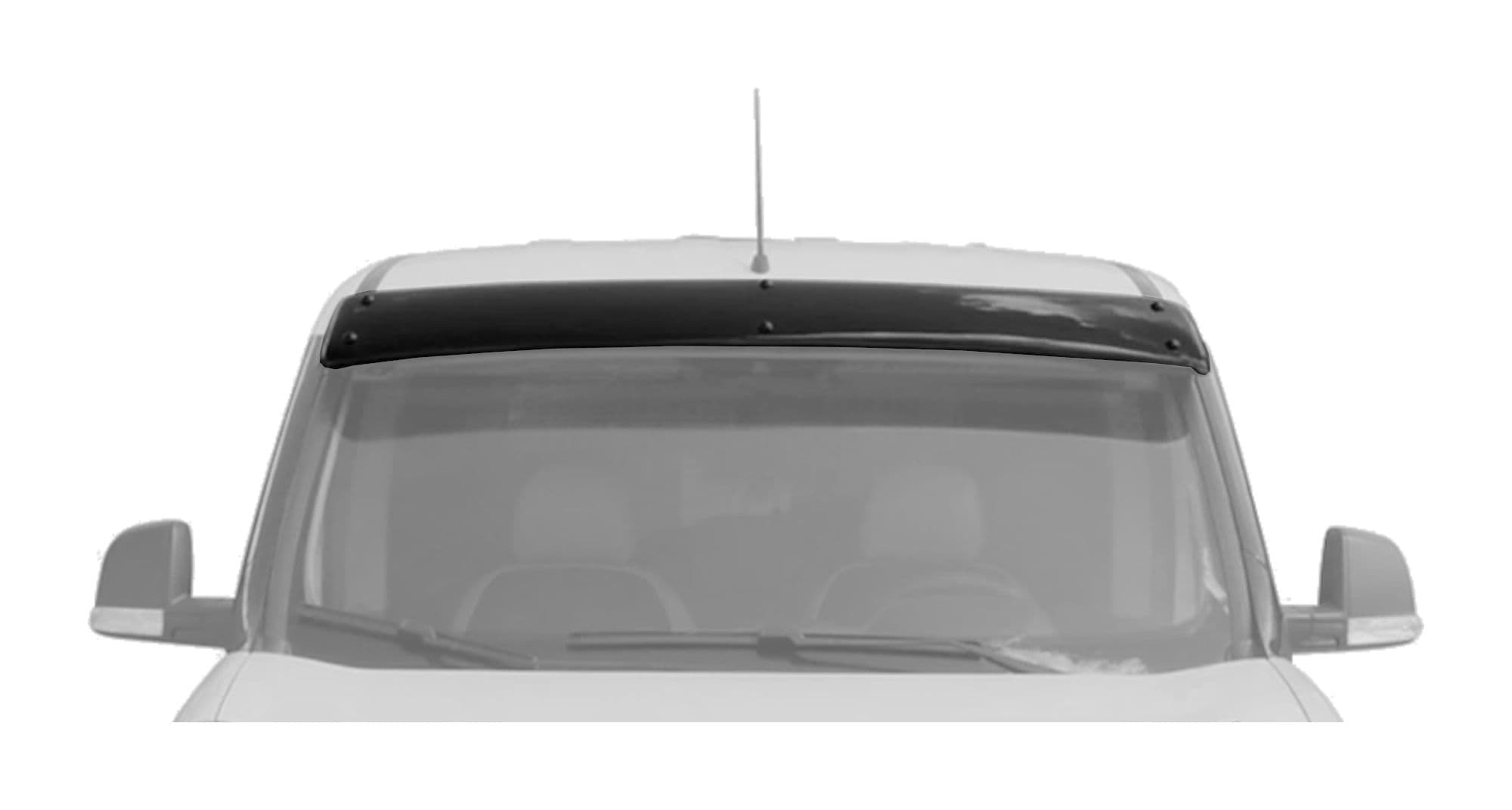 Front windshield sunshade — Black, ABS Plastic | Steel, Shiny