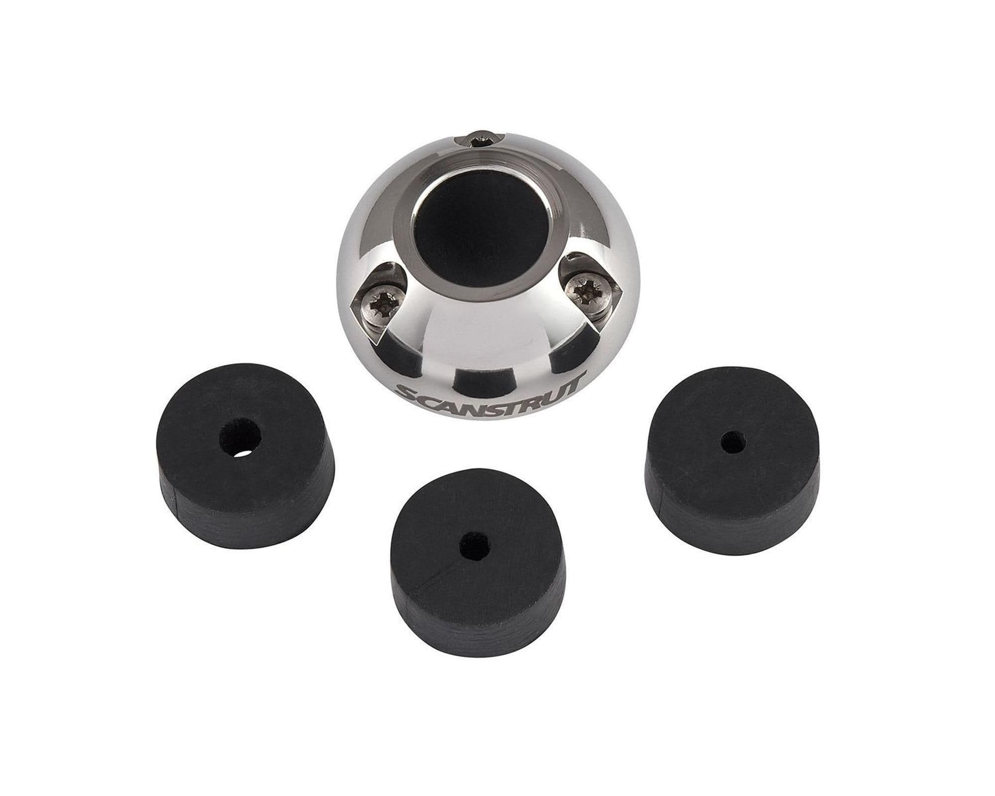 Waterproof cable gland in vertical orientation Deck Seals — Chrome, Stainless steel, Polished