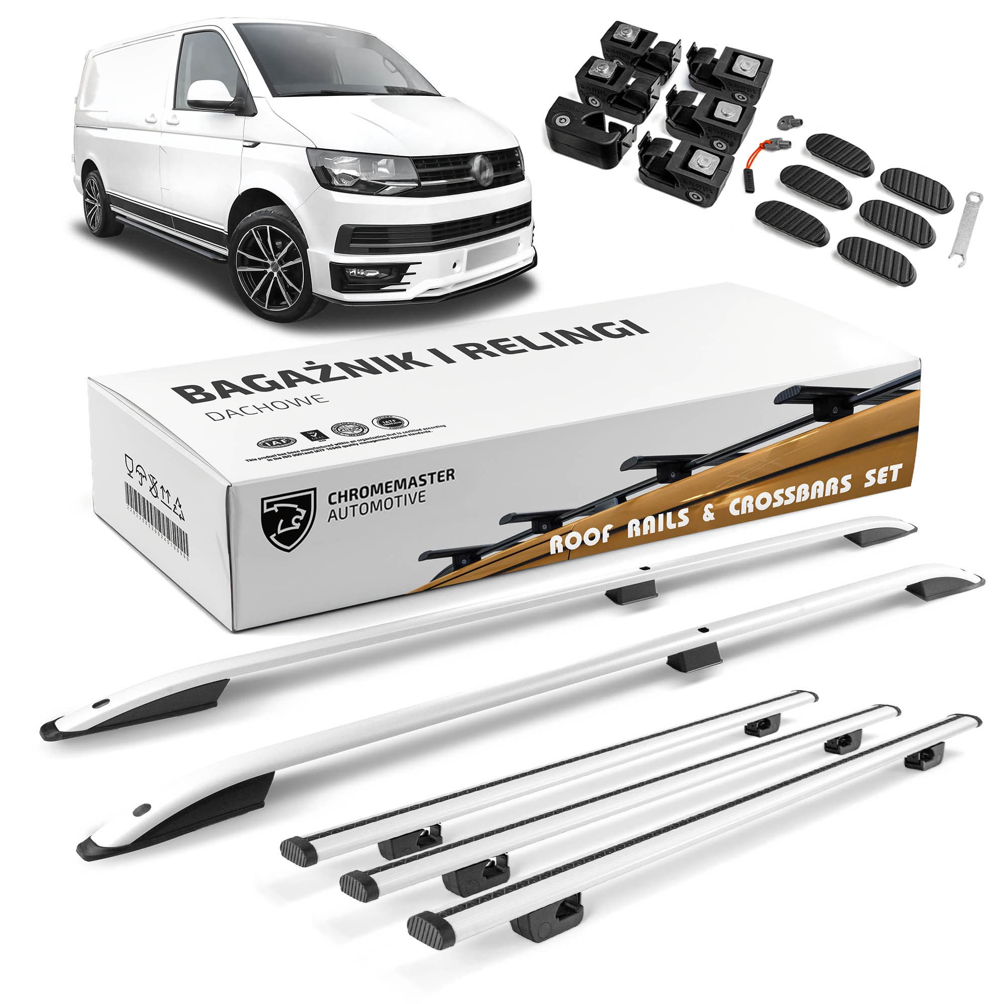Roof rails with cross bars included SKYPORT — Silver, Aluminum | Plastic, Painted