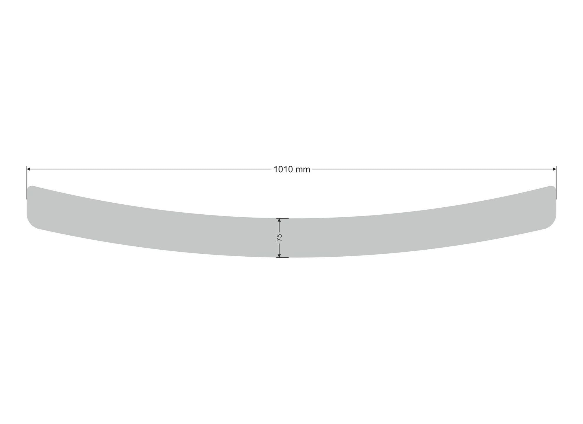 Rear bumper trim — Chrome, Stainless steel, Polished