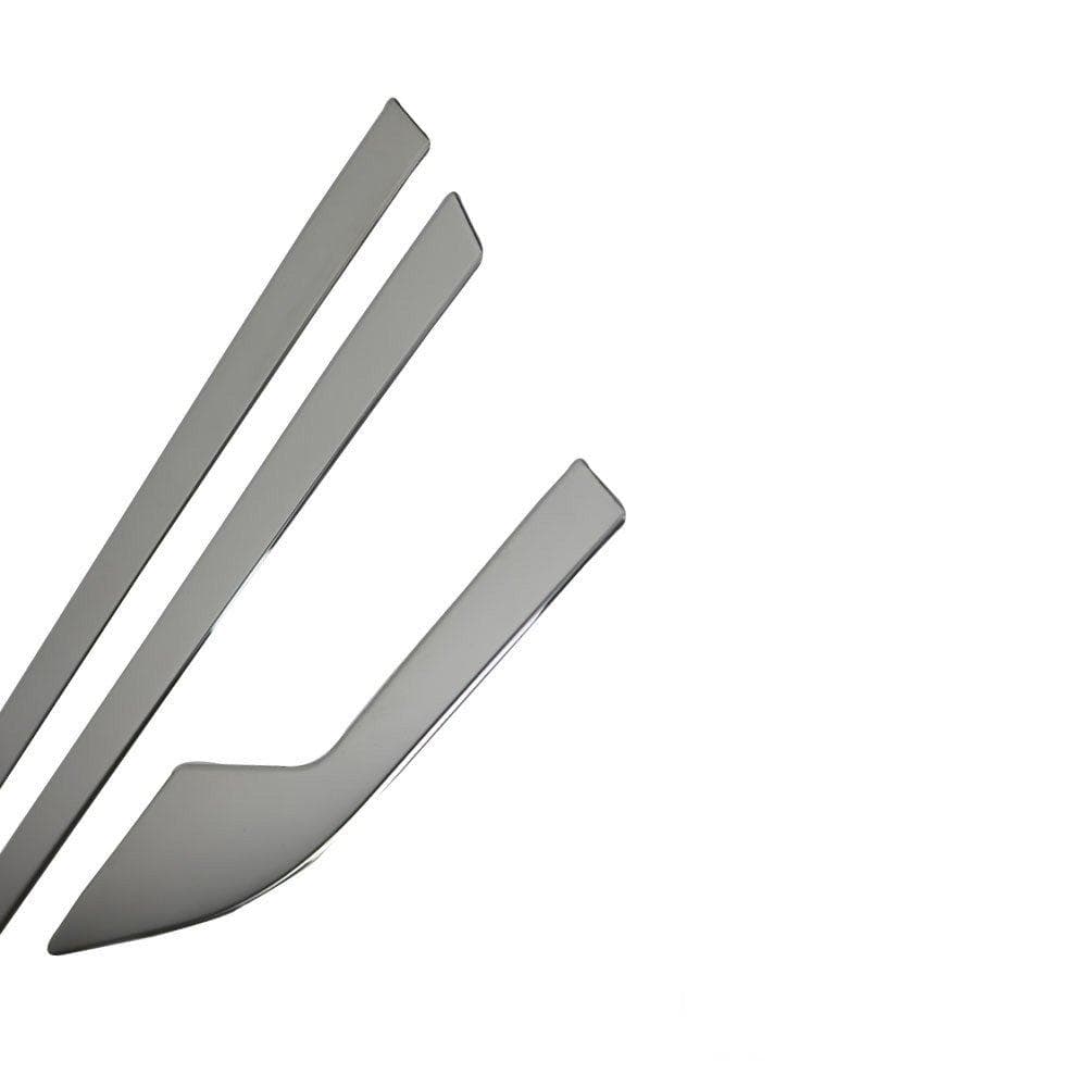 Moulures de portes latérales — Chrome, Acier inoxydable, Poli