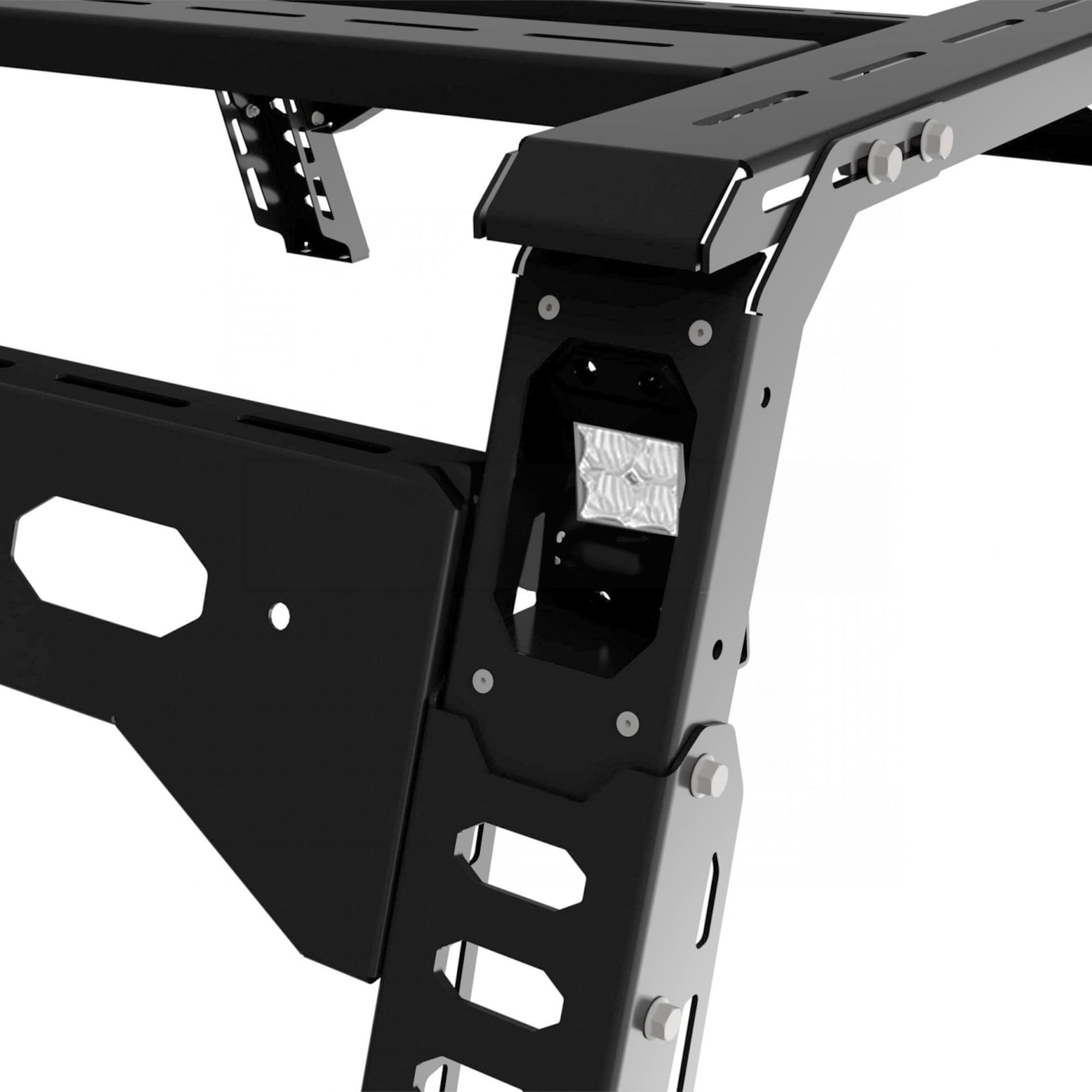 Truck bed tent structure — Black, Steel, Painted