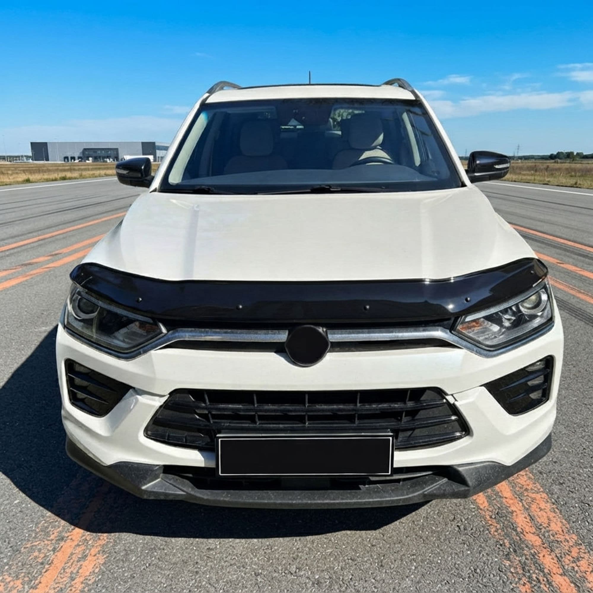 Bonnet guard — Black, ABS plastic, Shiny