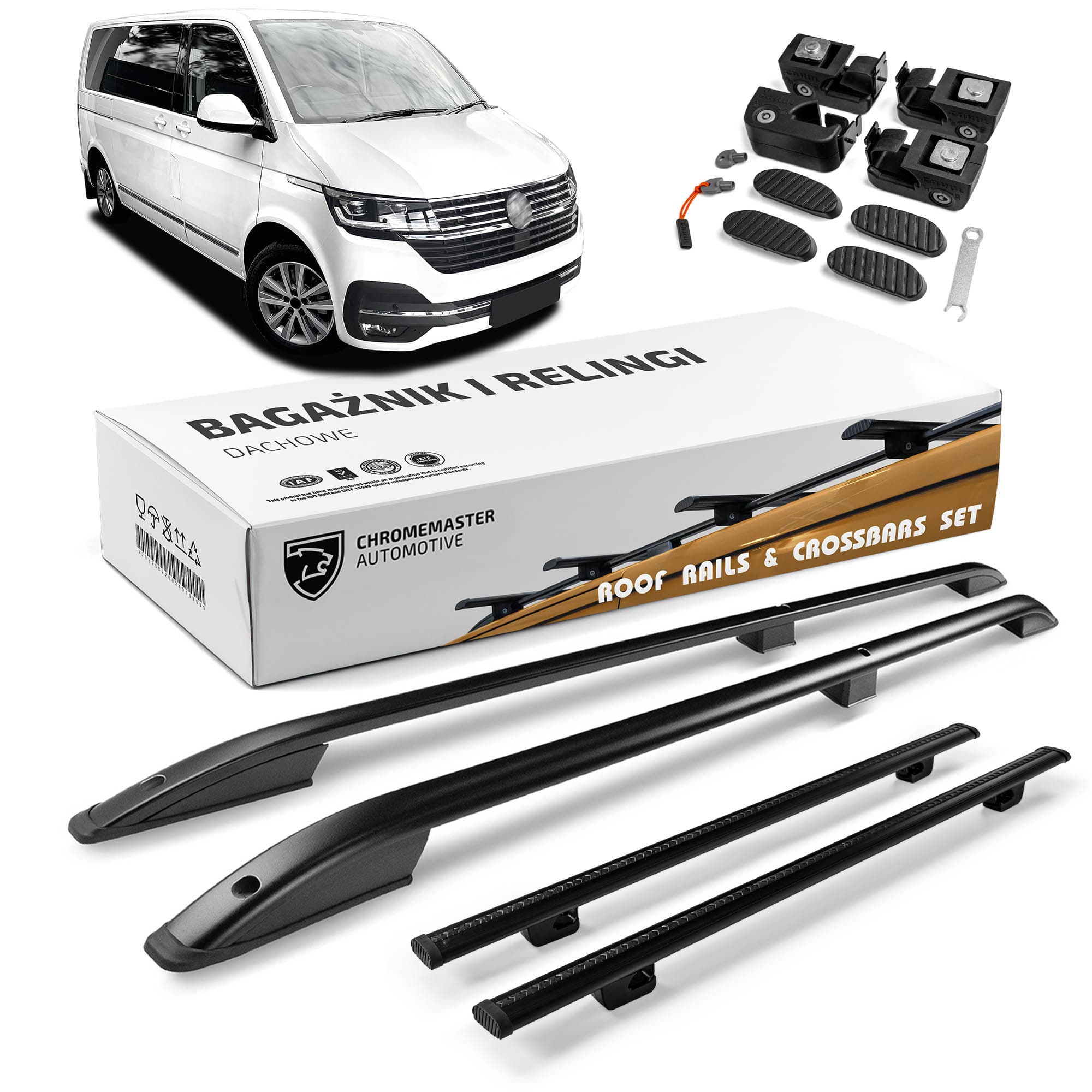 Roof rails with cross bars included SKYPORT — Black, Aluminum | Plastic, Painted