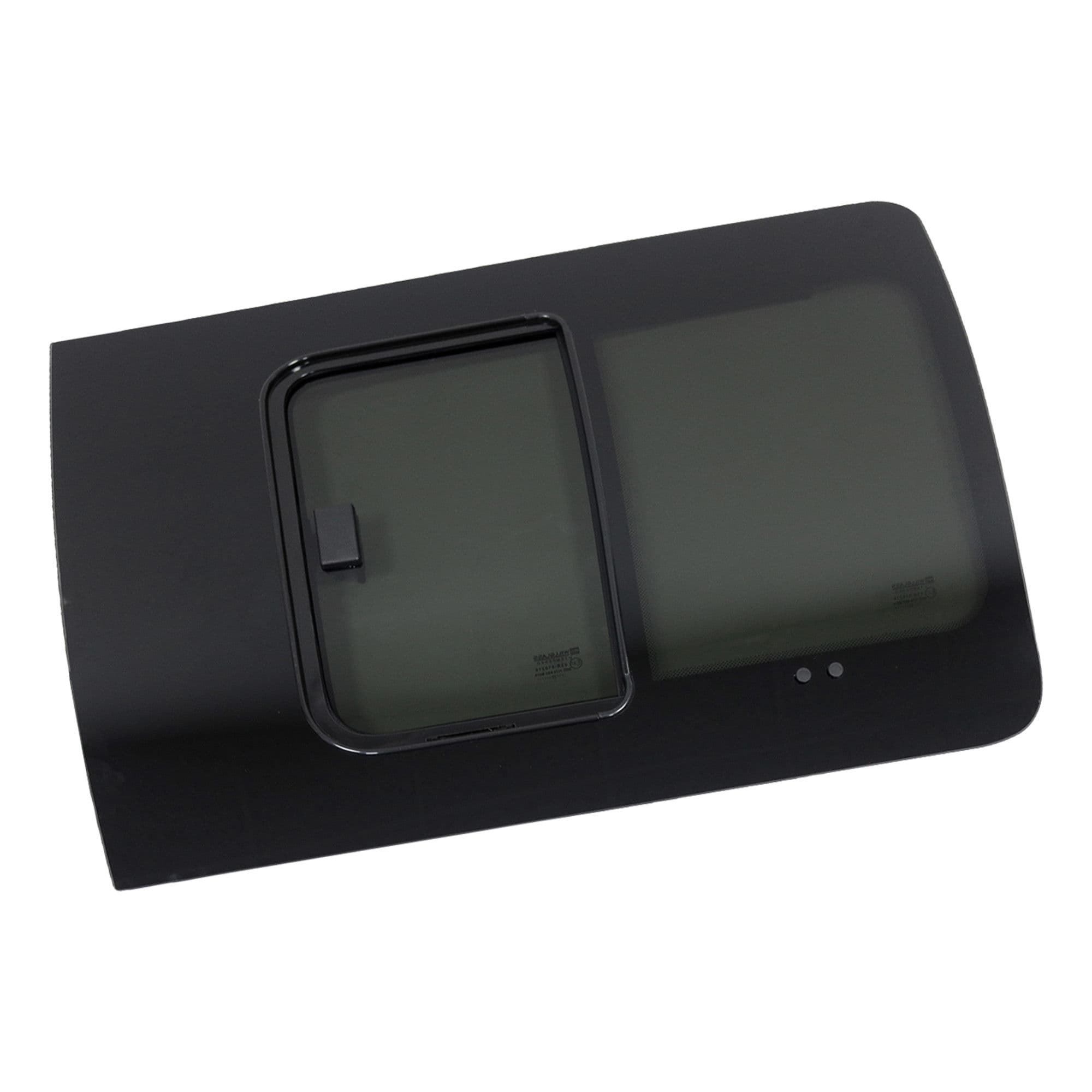 Front right side window with opening insert Galaxy — Semi-transparent tinted, Glass, Polished