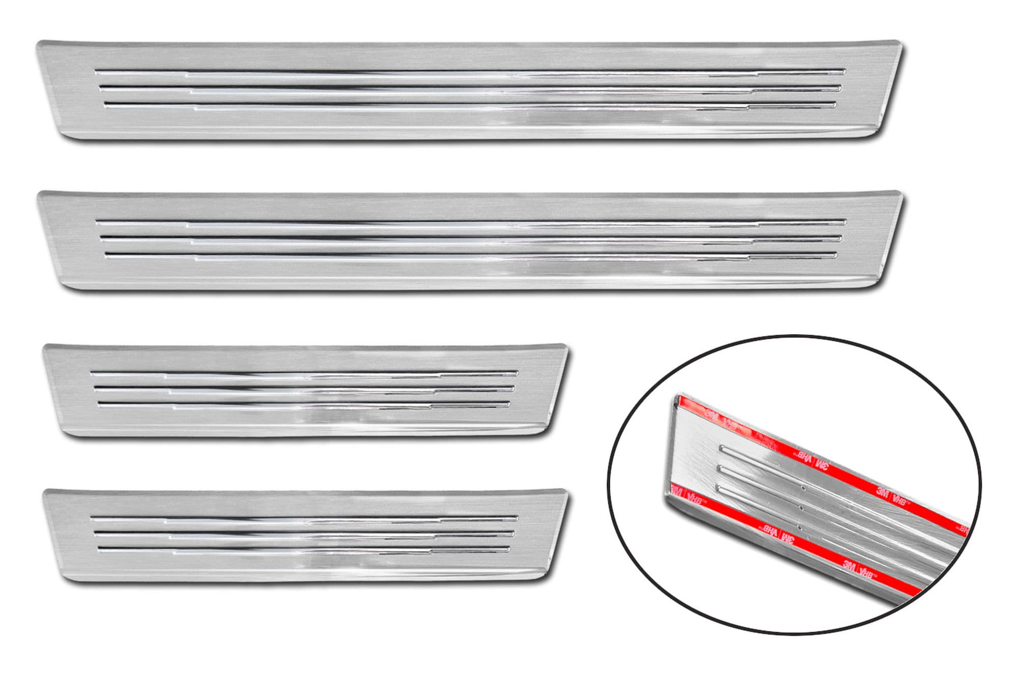 Schwellerleisten LINE — Silber, Rostfreier Stahl, Gebürstet