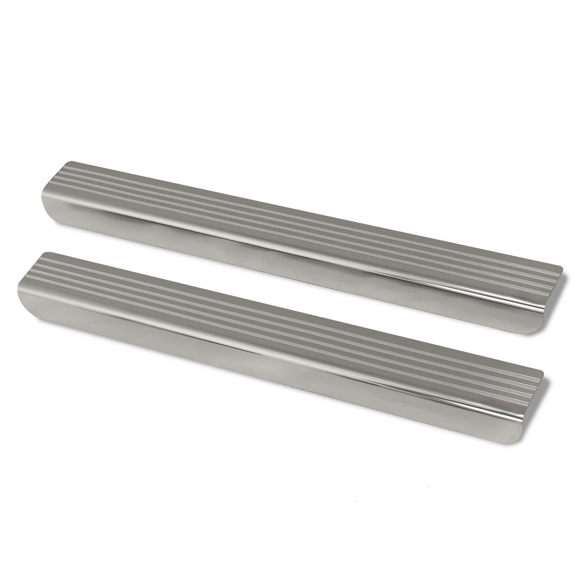 Front sill trims — Silver, Stainless steel, Brushed | polished