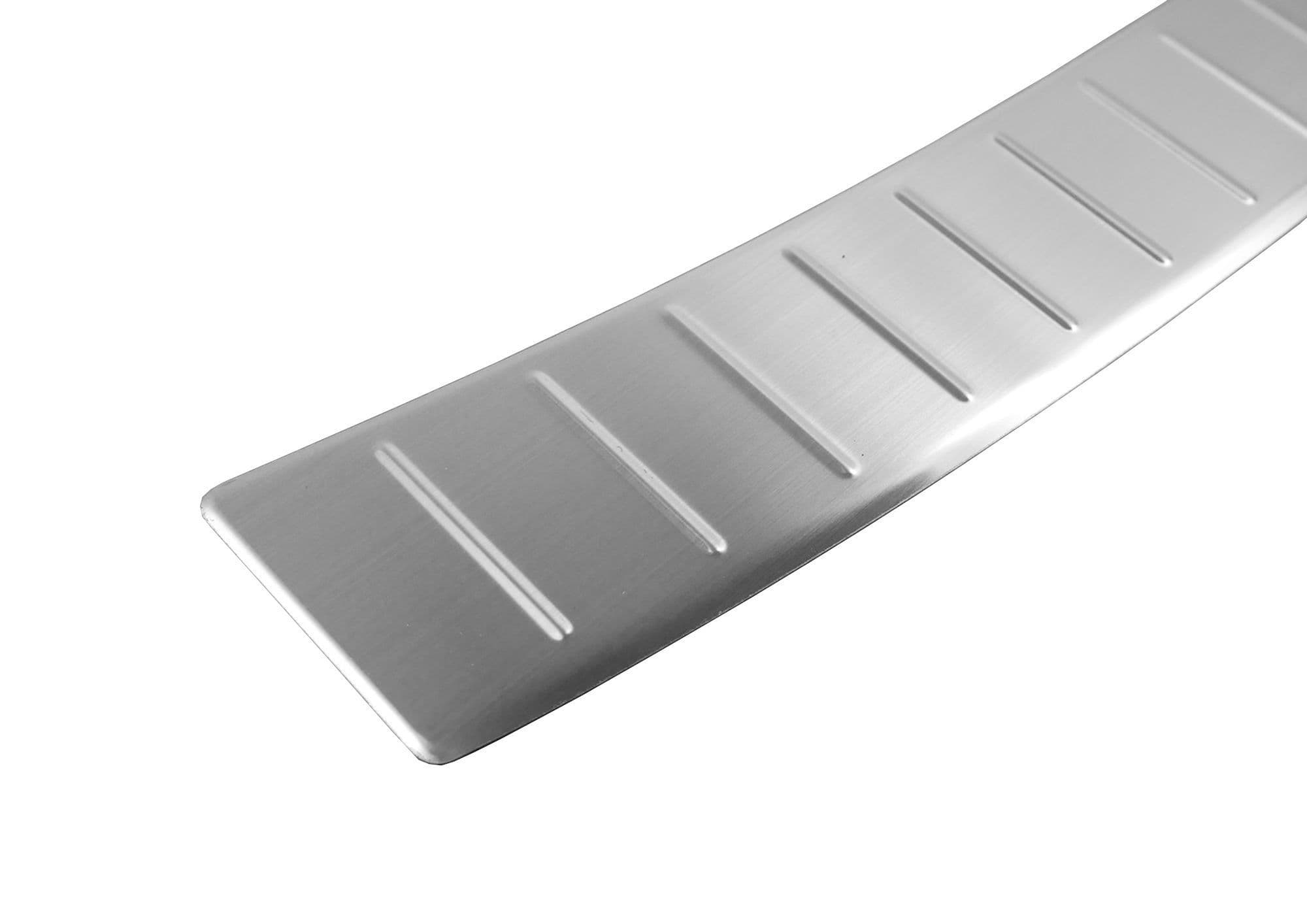 Rear bumper trim — Silver, Stainless steel, Brushed