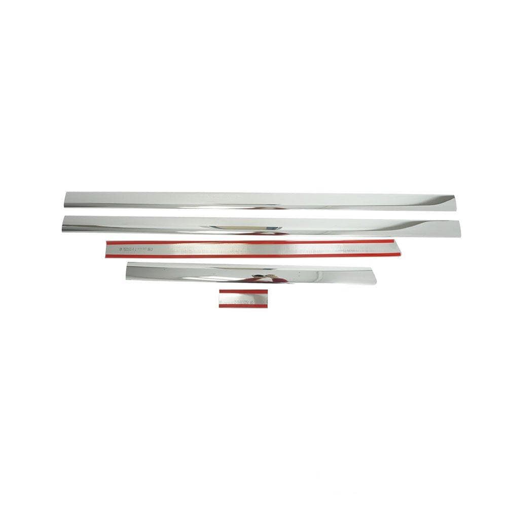 Moulures de portes latérales — Chrome, Acier inoxydable, Poli