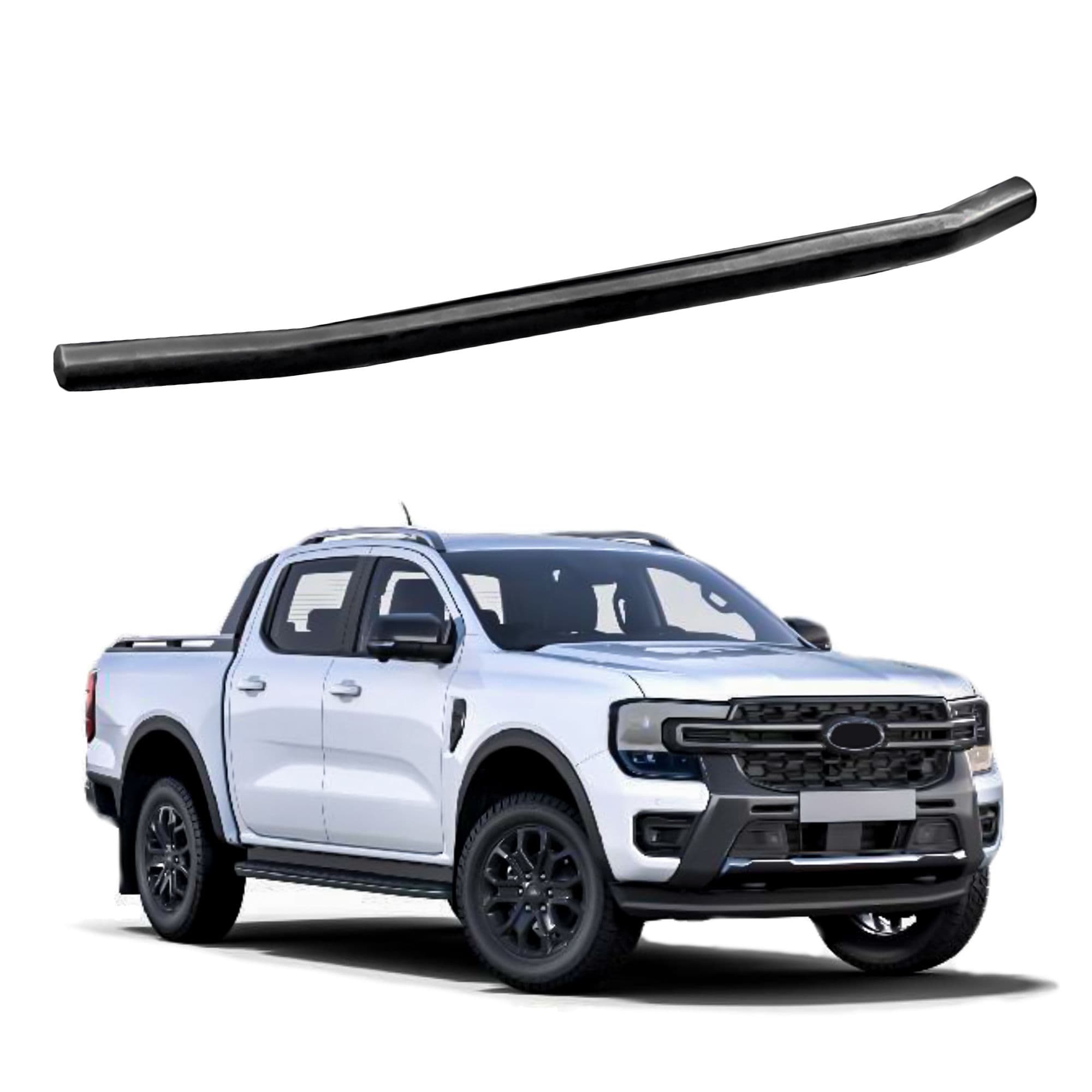 Front bumper bar — Black, Stainless steel, Painted