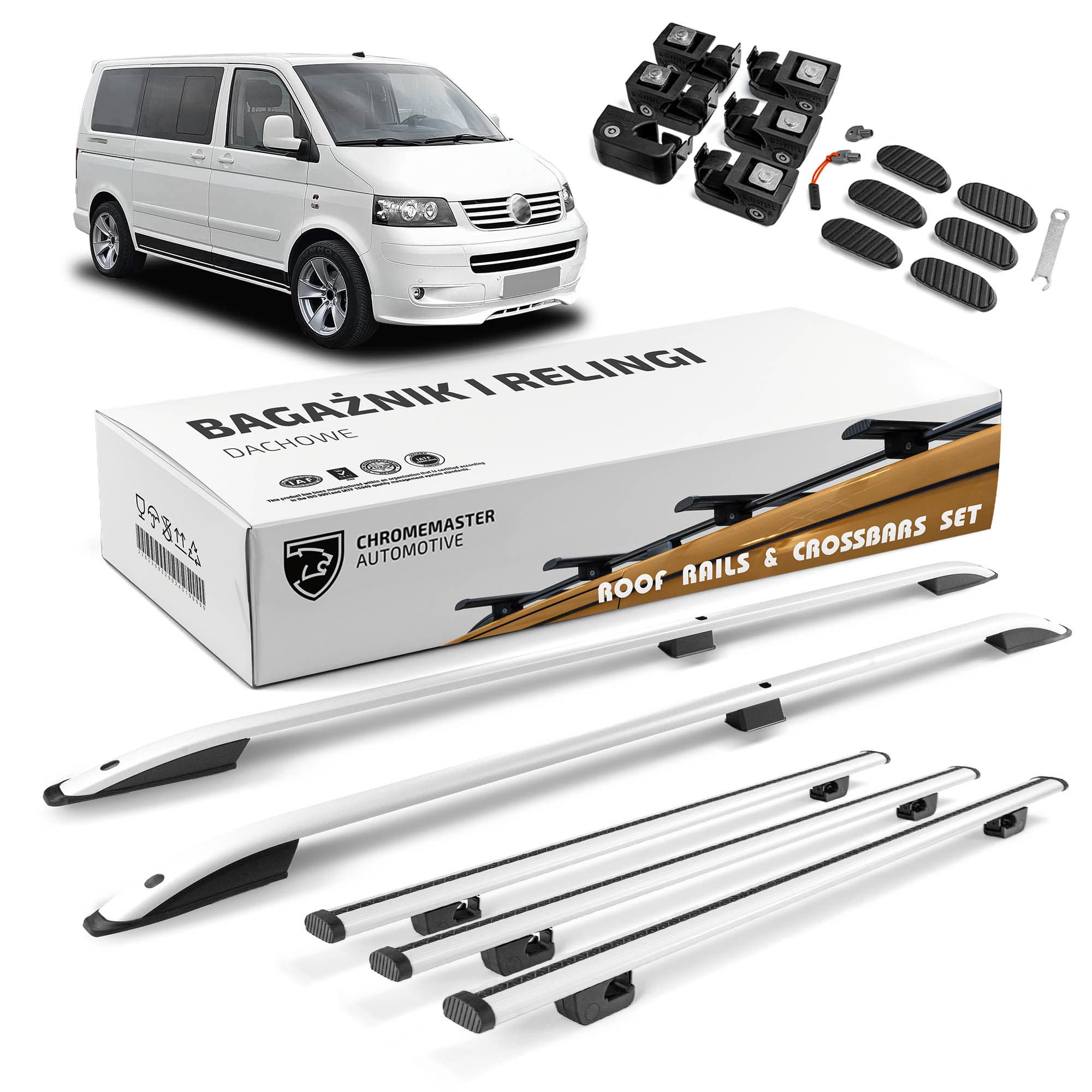 Roof rails with cross bars included SKYPORT — Silver, Aluminum | Plastic, Painted