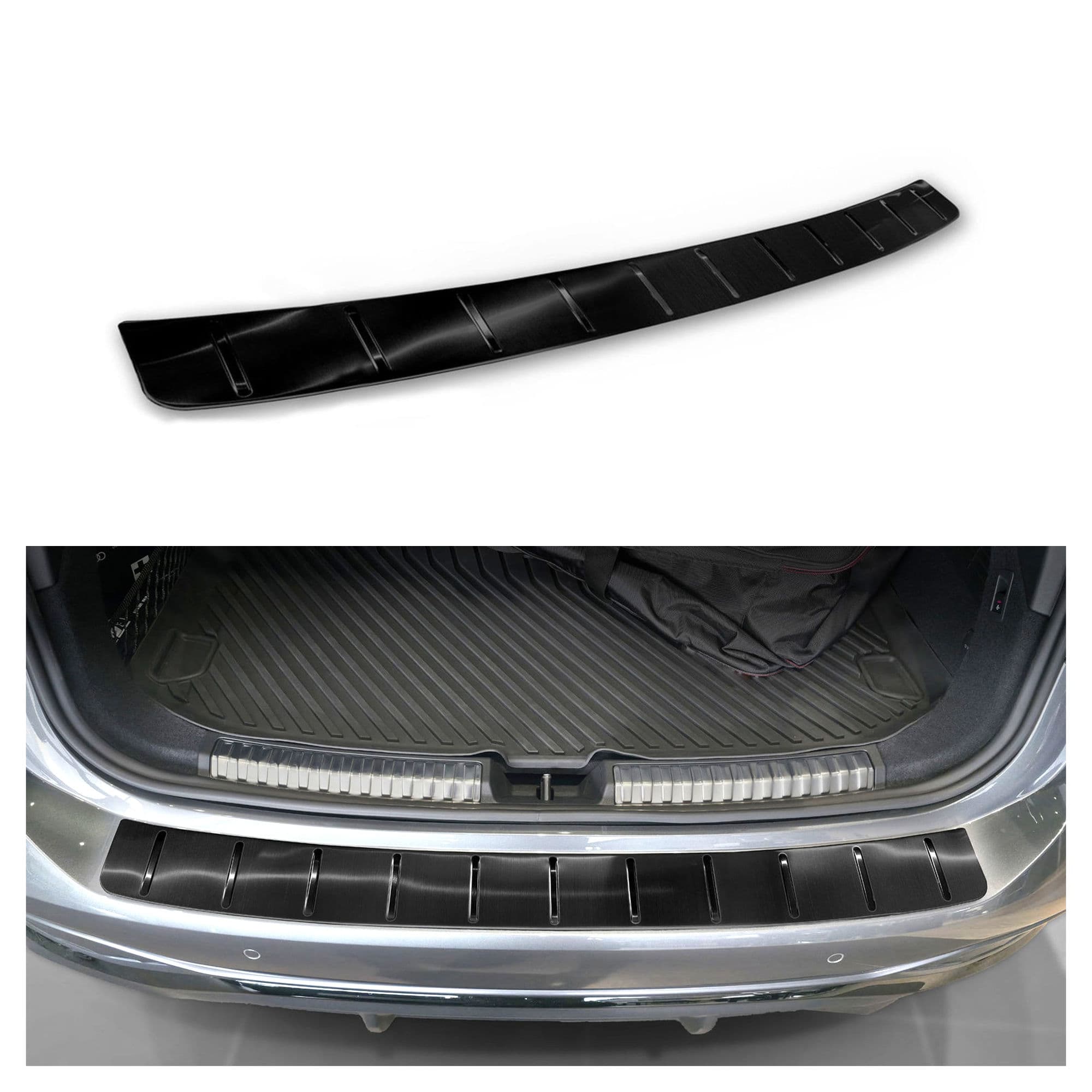 Rear bumper trim — Graphite, Stainless steel, Brushed