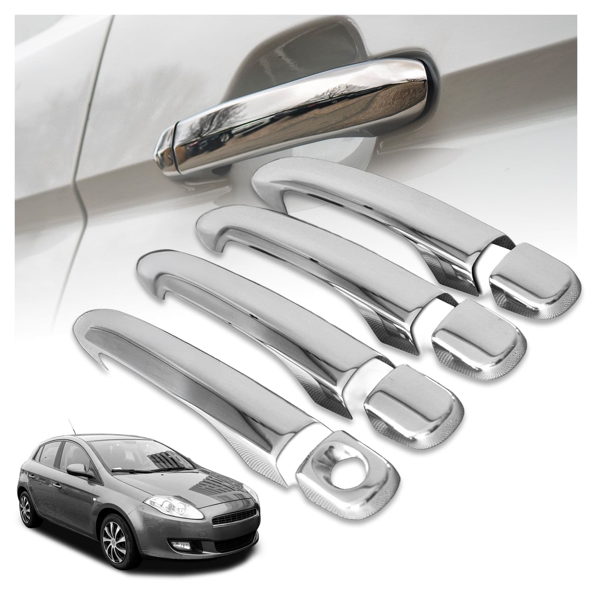 Handle covers — Chrome, Stainless steel, Polished
