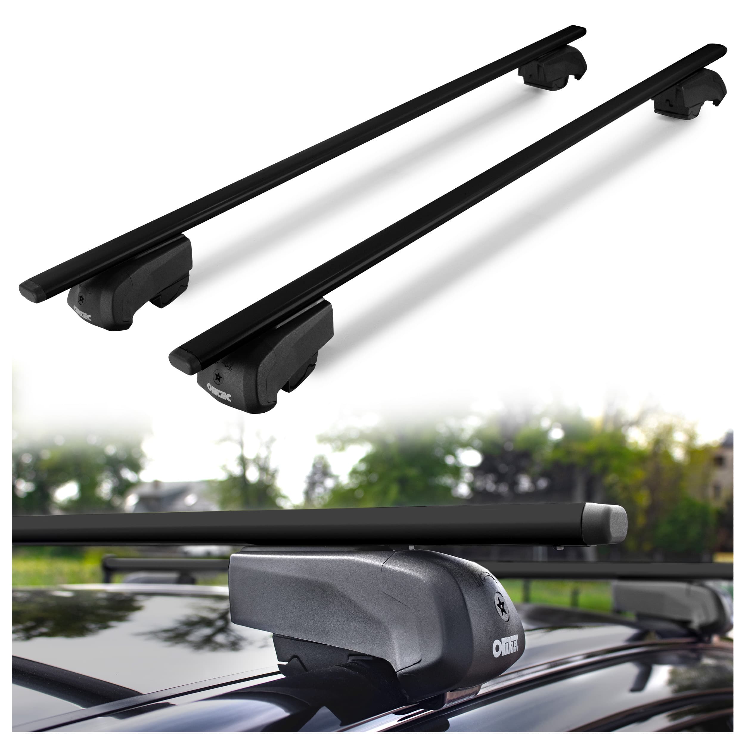Dachgepäckträger Solidbar Beta V2 Lite — Schwarz, Stahl, Lackiert