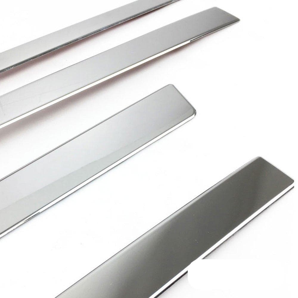 Moulures de portes latérales — Chrome, Acier inoxydable, Poli