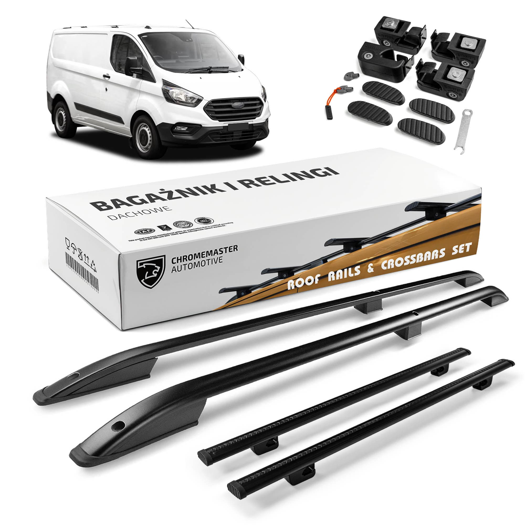 Roof rails with cross bars included SKYPORT — Black, Aluminum | Plastic, Painted