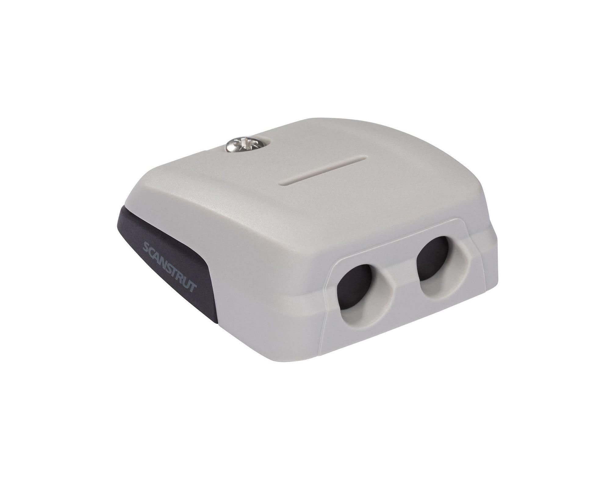 Waterproof cable gland for 2 wires in horizontal orientation Deck Seals — Grey, Plastic, Matte