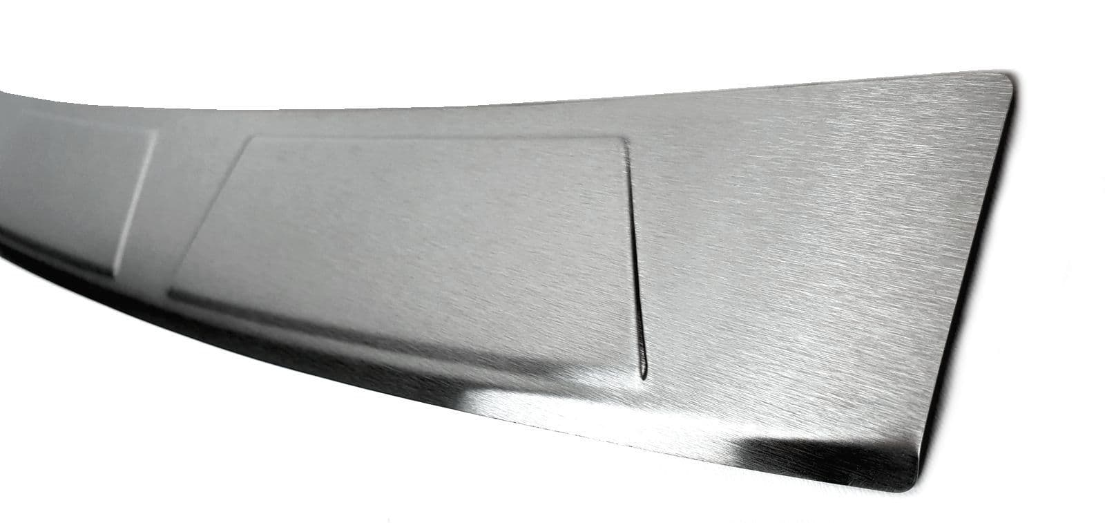 Rear bumper trim — Silver, Stainless steel, Brushed