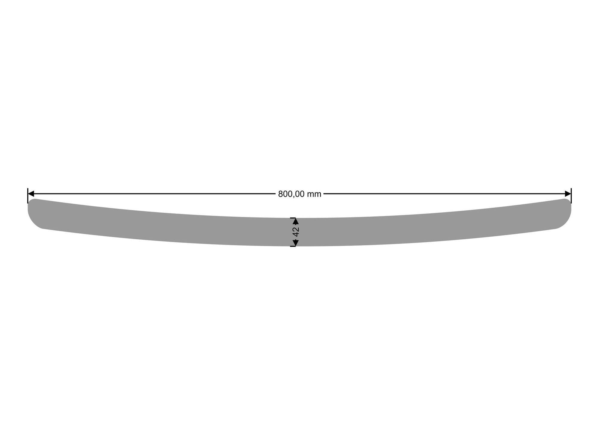Rear bumper trim — Chrome, Stainless steel, Polished