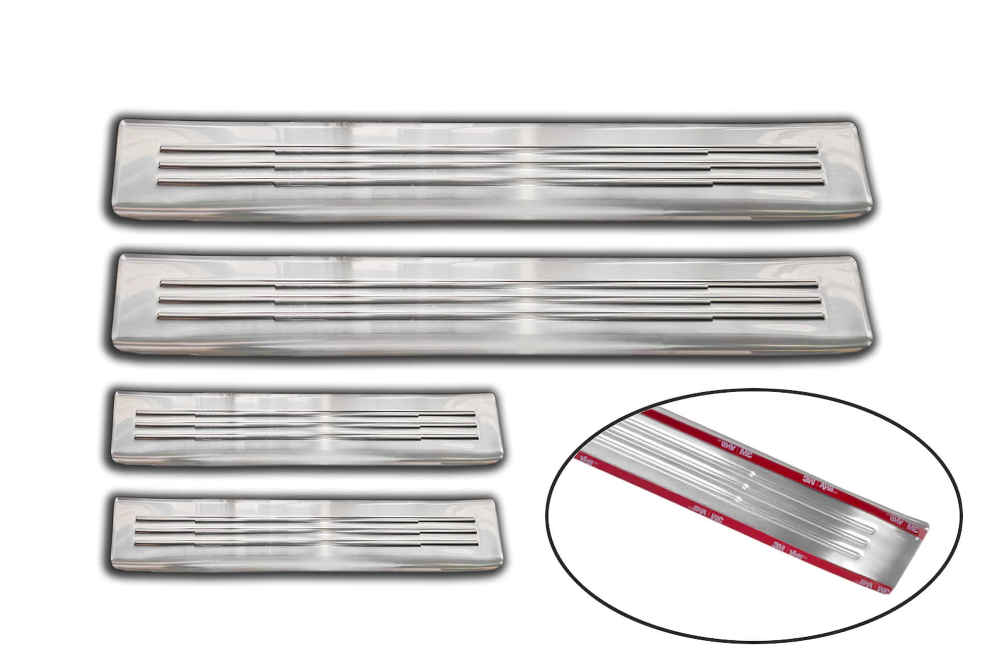 Schwellerleisten LINE — Silber, Rostfreier Stahl, Gebürstet