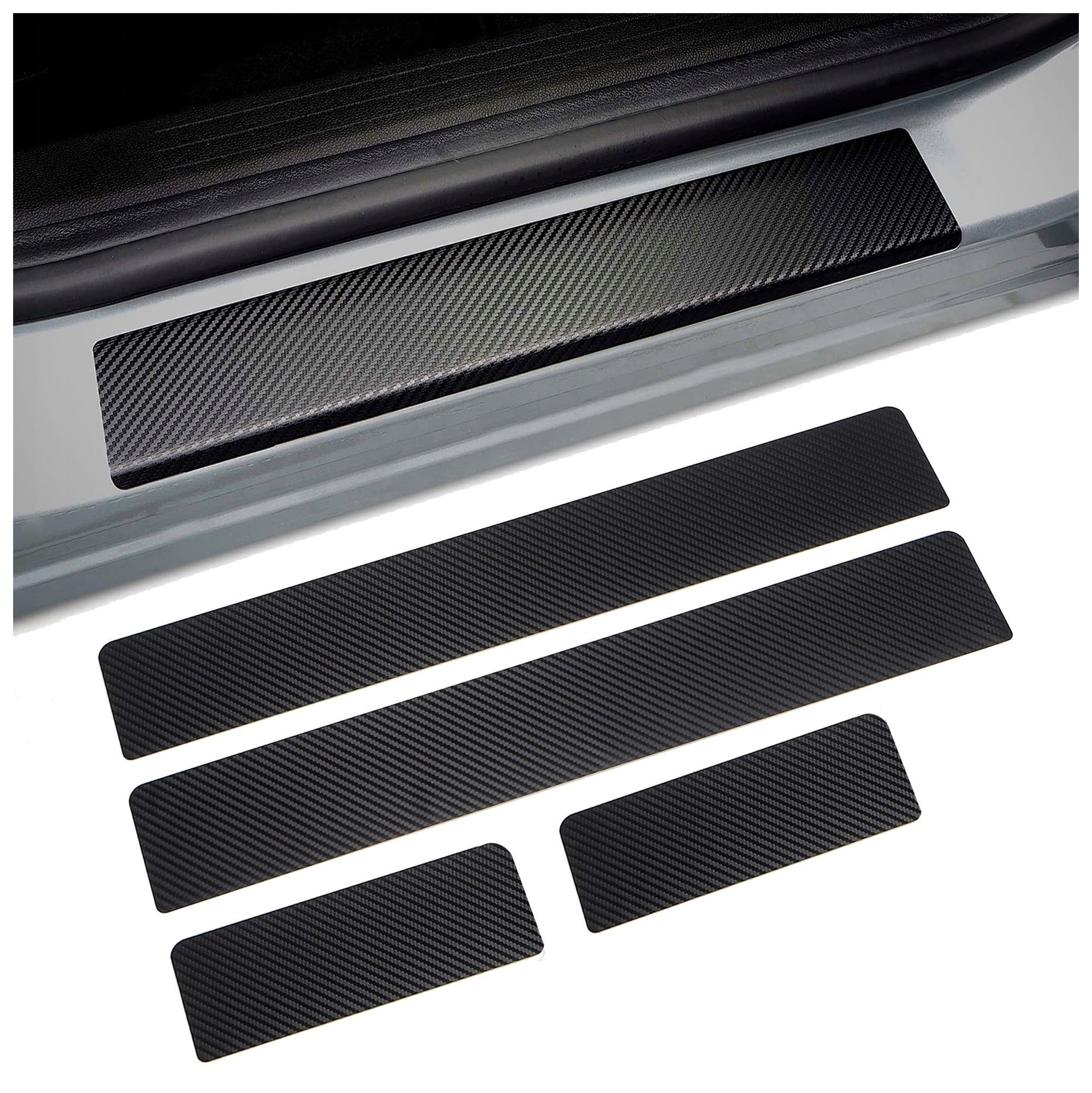 Seuils de porte — Noir | Gris, Film vinyle imitation carbone, Mat