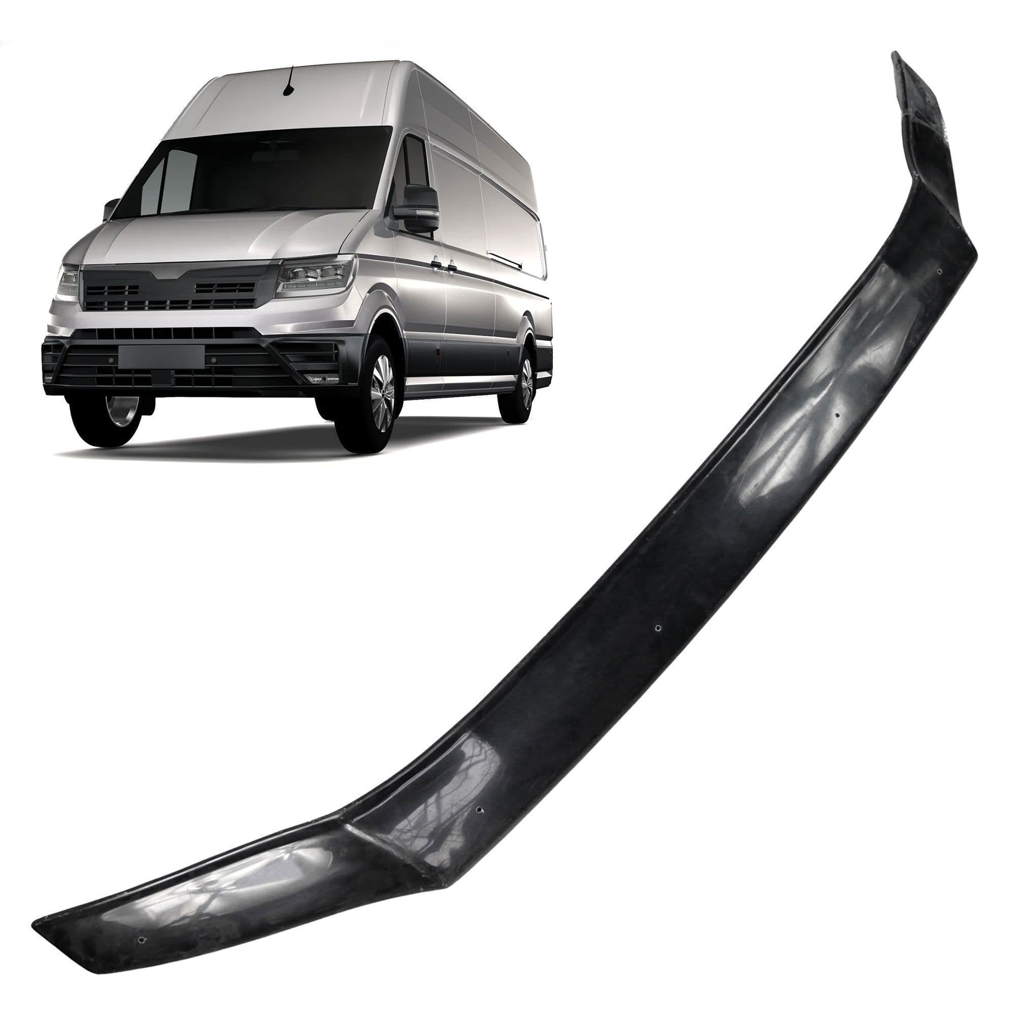 Bonnet guard — Black, ABS plastic, Shiny