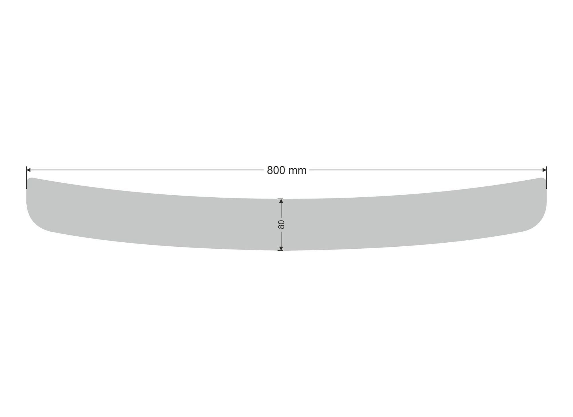 Rear bumper trim — Chrome, Stainless steel, Polished