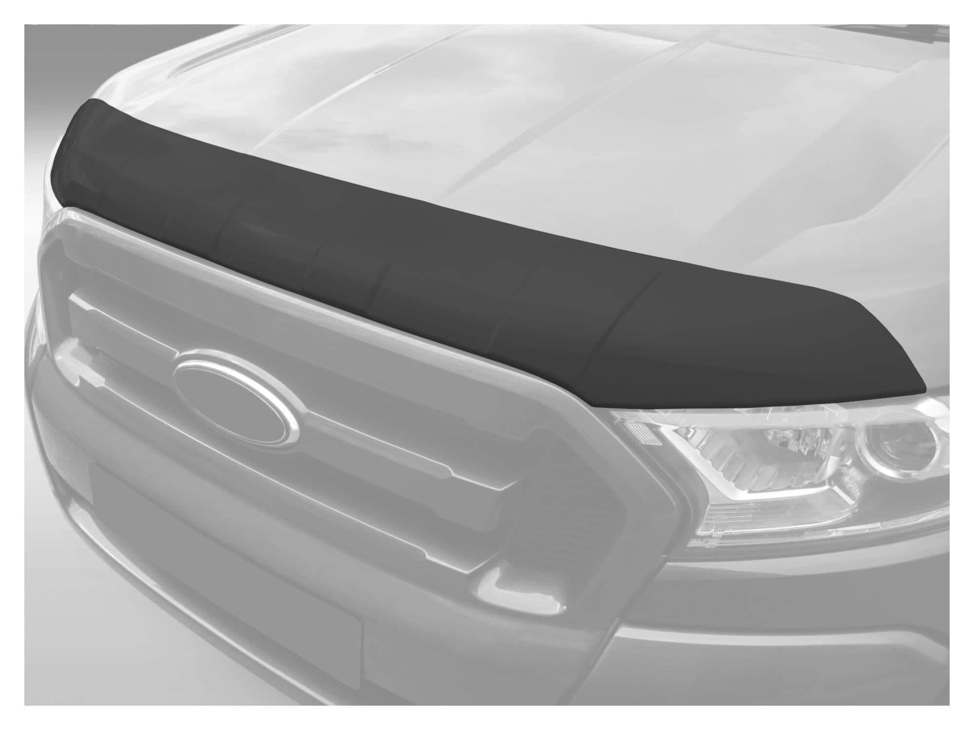 Bonnet guard — Black, ABS plastic, Matte