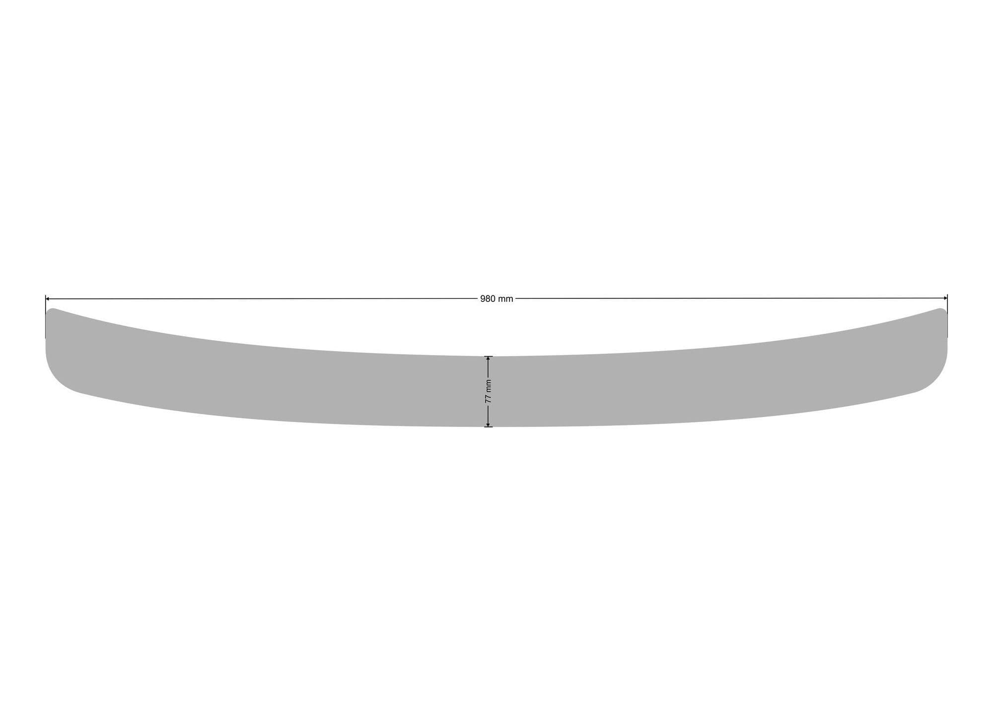 Rear bumper trim — Chrome, Stainless steel, Polished
