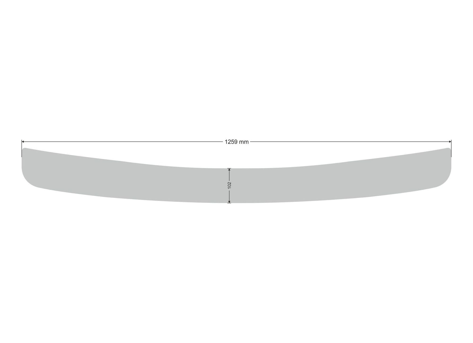 Rear bumper trim — Chrome, Stainless steel, Polished